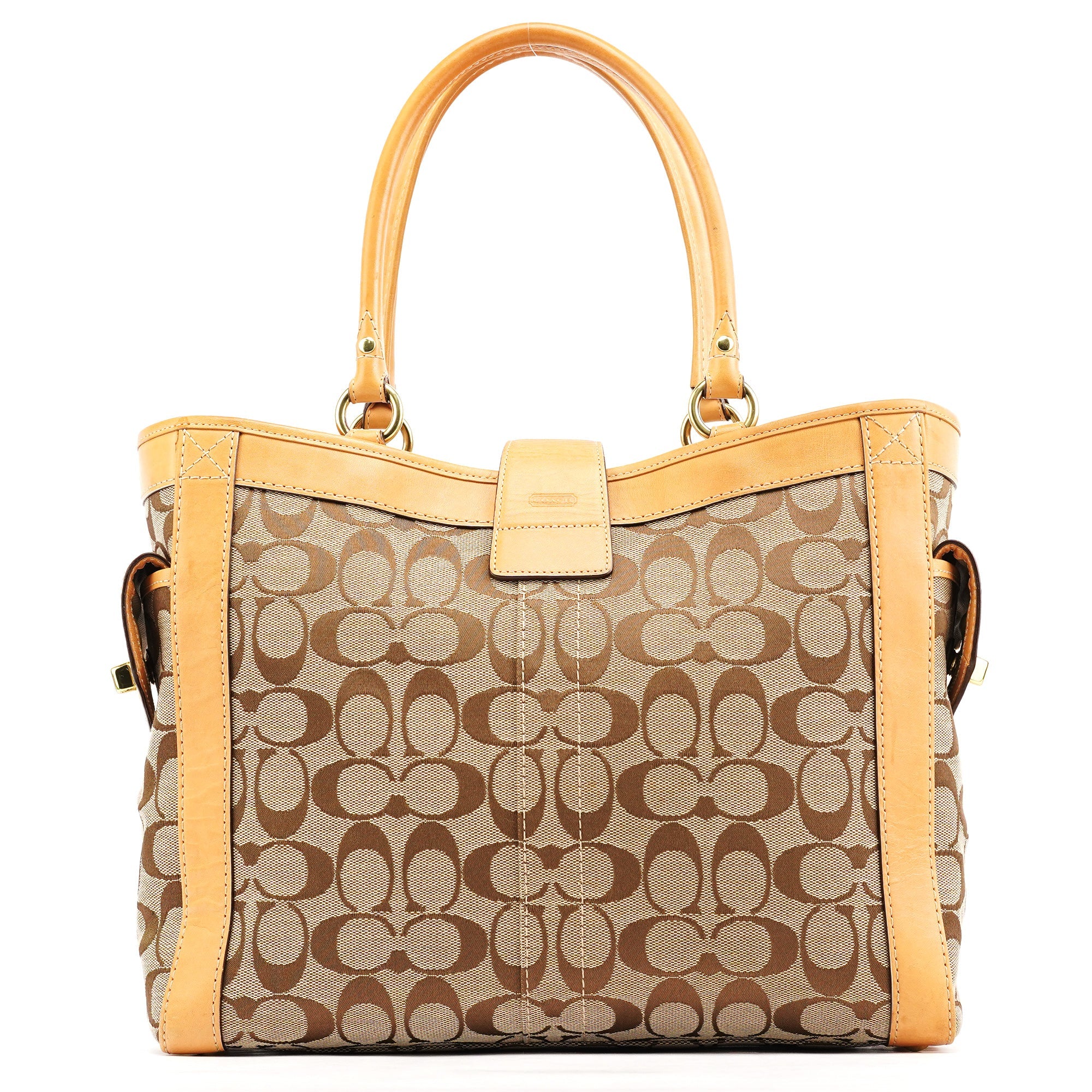 5624 Beige Tan Signature Soho Tote Bag
