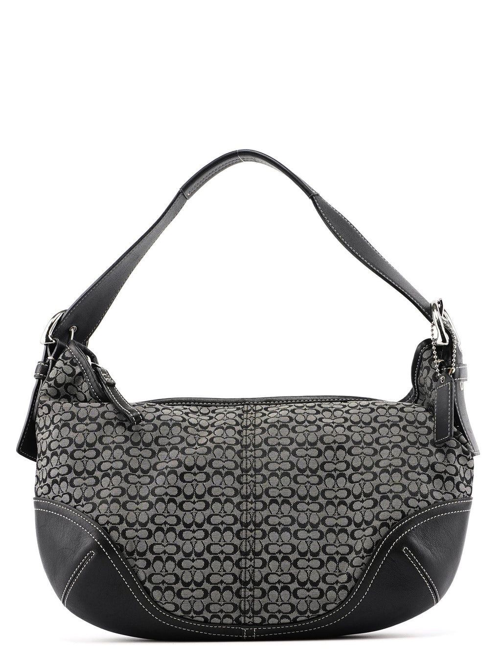 6026 Grey Signature C Hobo Shoulder Bag