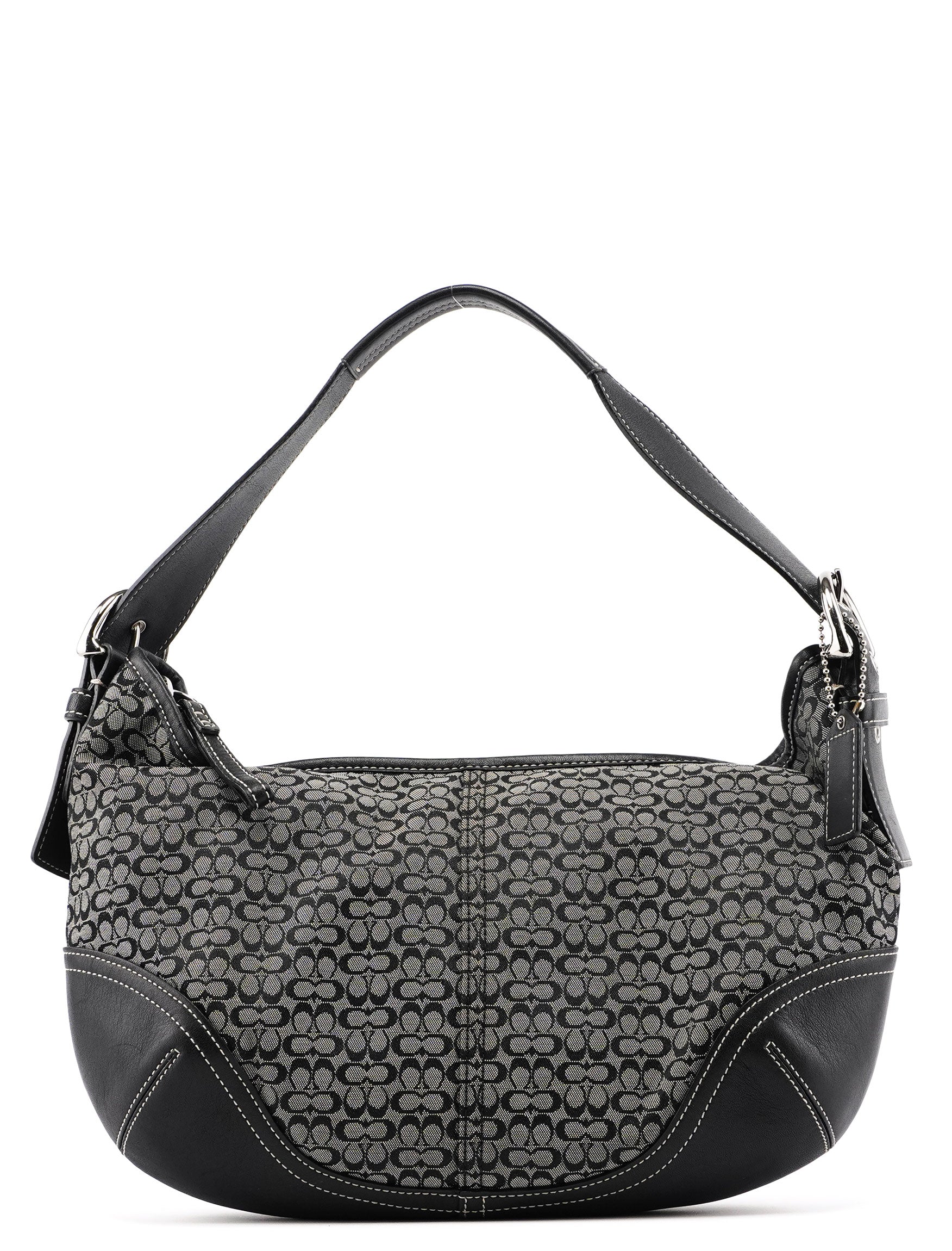 6026 Grey Signature C Hobo Shoulder Bag