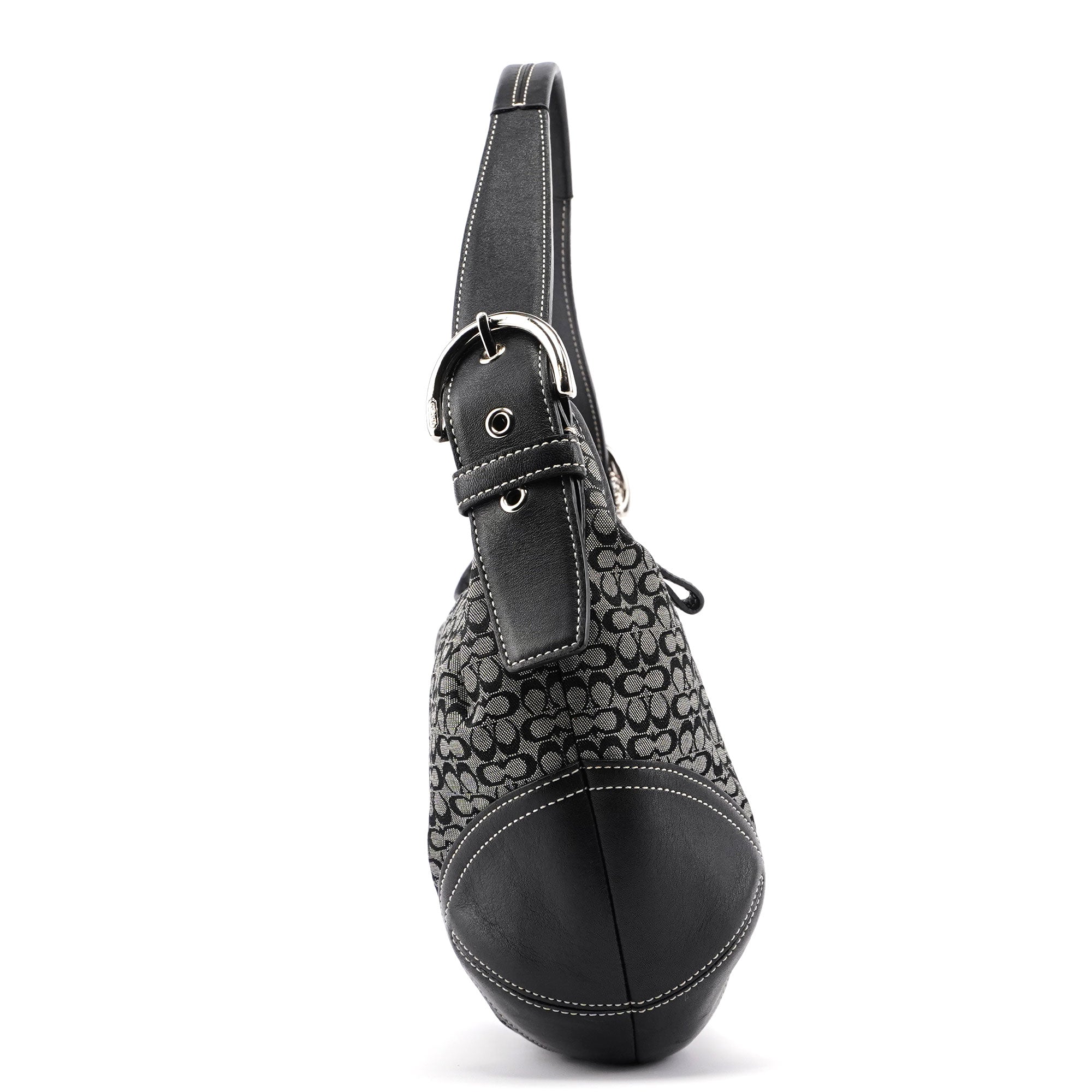 6026 Grey Signature C Hobo Shoulder Bag