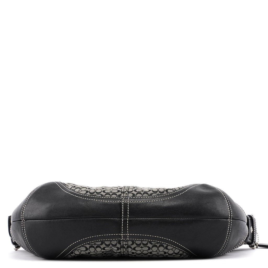 6026 Grey Signature C Hobo Shoulder Bag