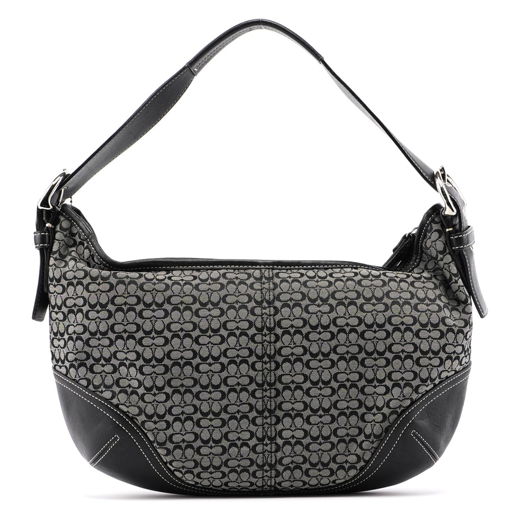 6026 Grey Signature C Hobo Shoulder Bag