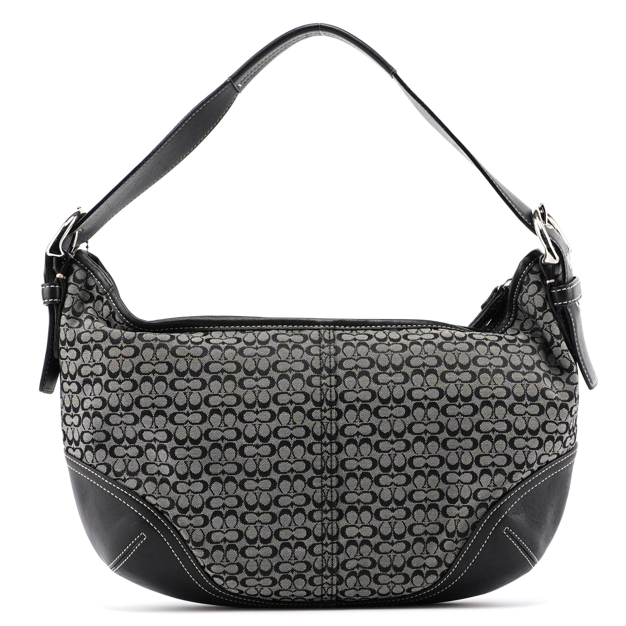6026 Grey Signature C Hobo Shoulder Bag