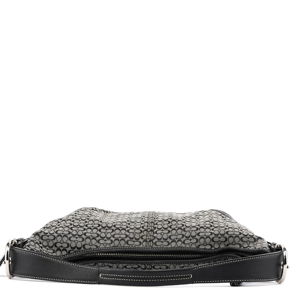 6026 Grey Signature C Hobo Shoulder Bag