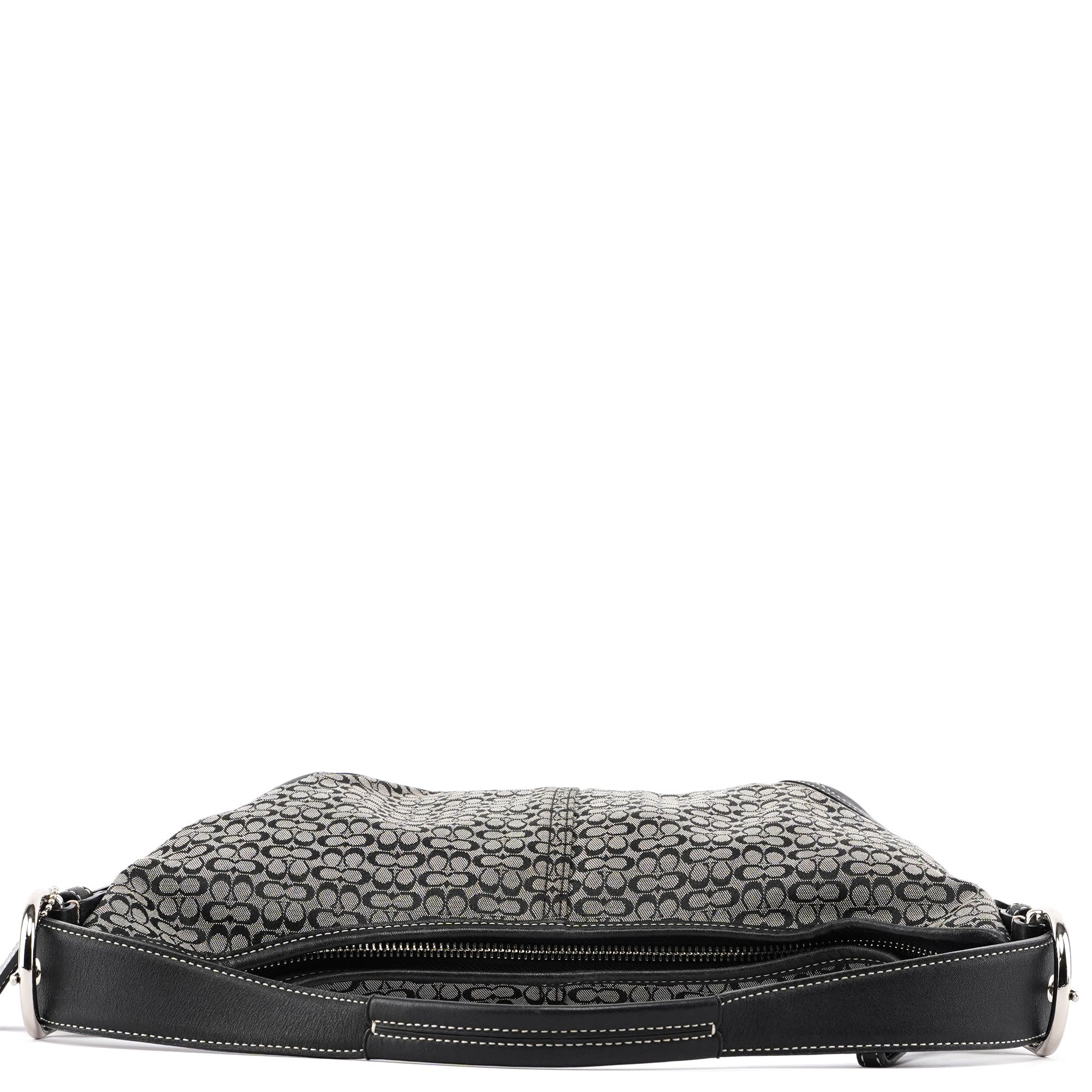 6026 Grey Signature C Hobo Shoulder Bag