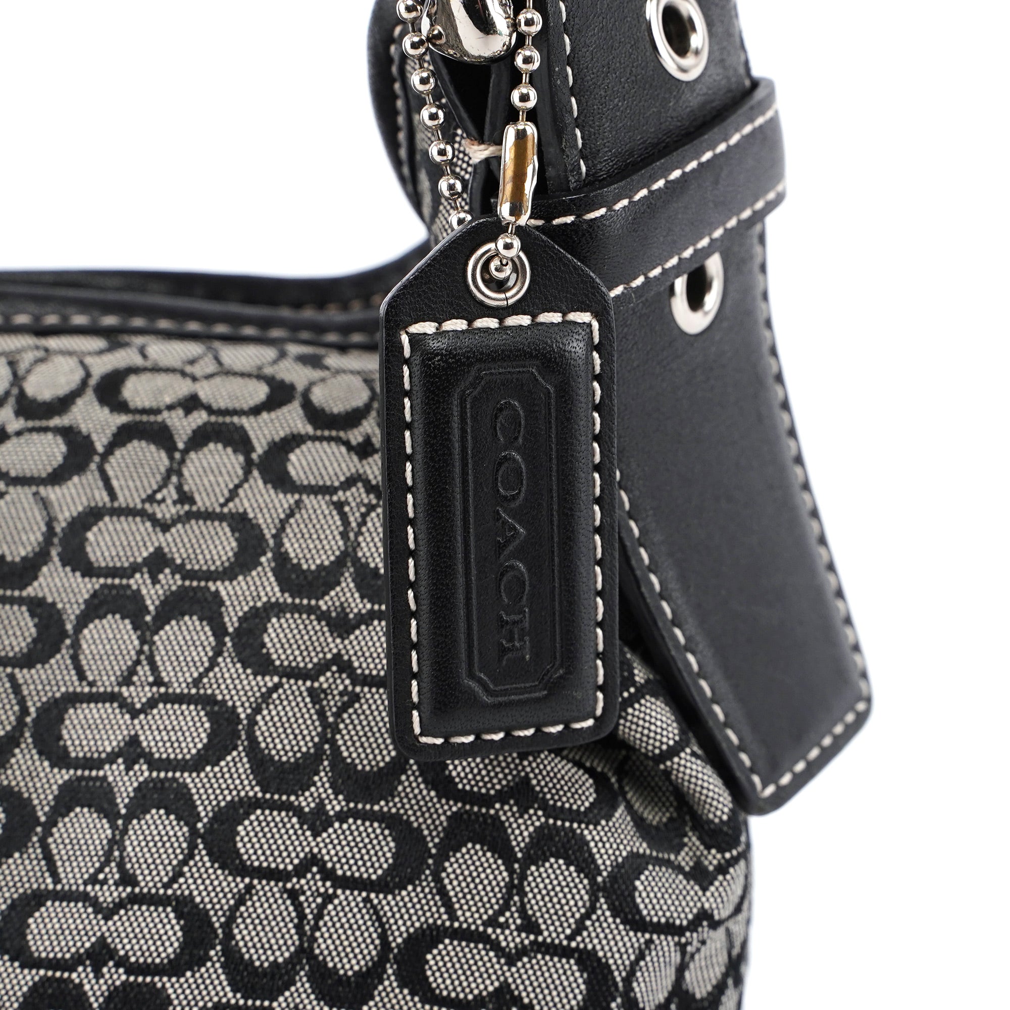 6026 Grey Signature C Hobo Shoulder Bag