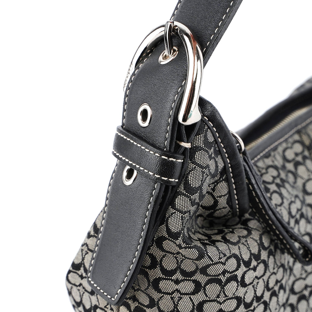 6026 Grey Signature C Hobo Shoulder Bag