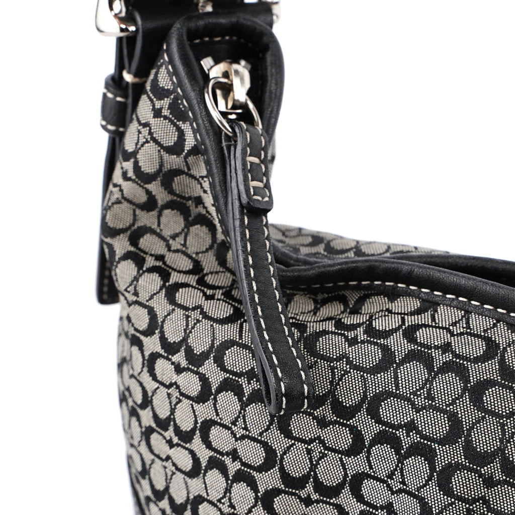6026 Grey Signature C Hobo Shoulder Bag