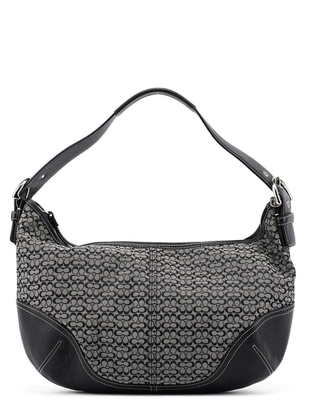 6026 Grey Signature C Hobo Shoulder Bag