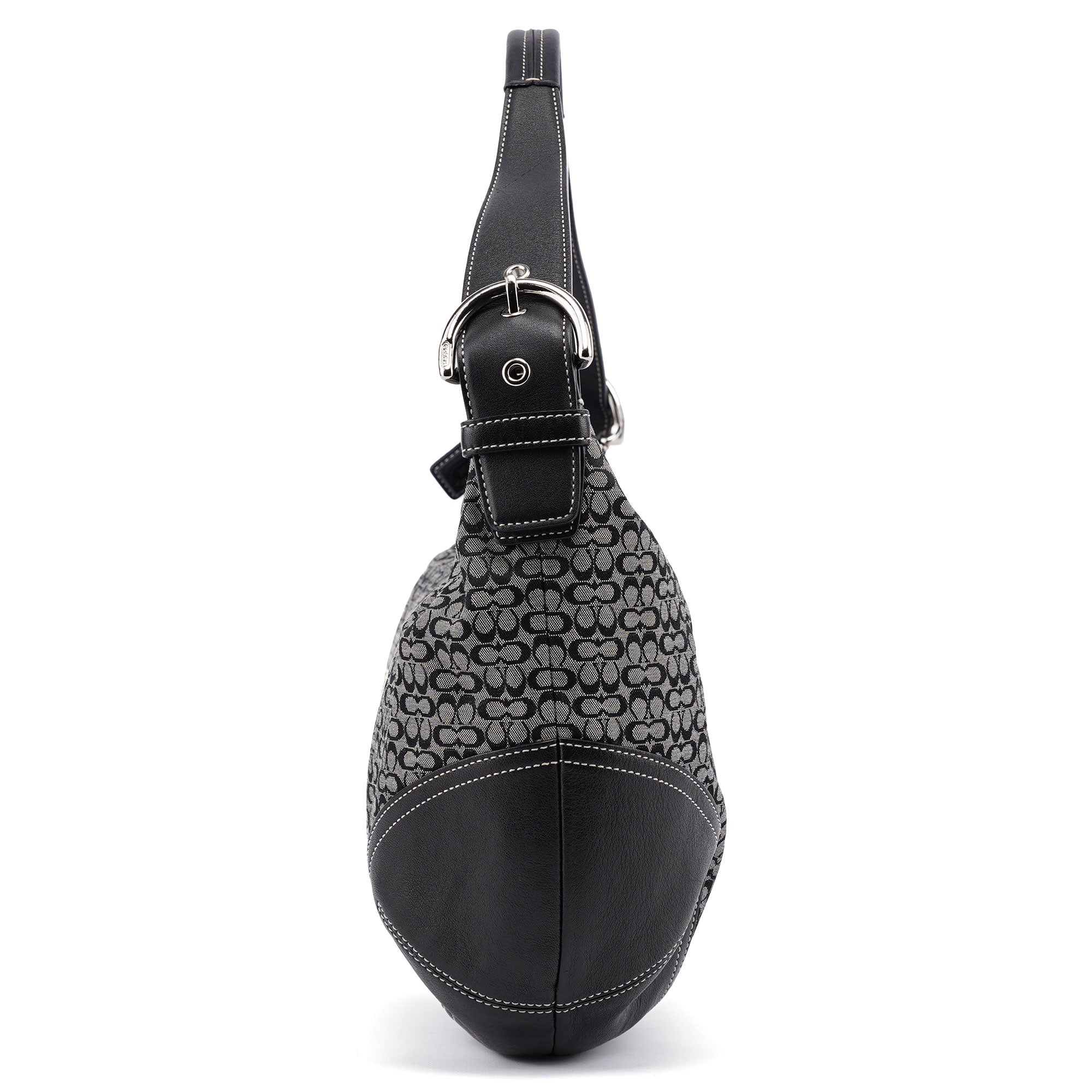 6026 Grey Signature C Hobo Shoulder Bag