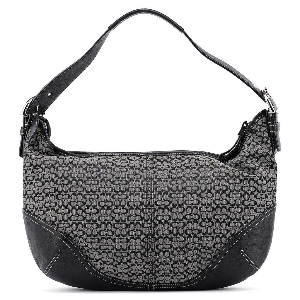 6026 Grey Signature C Hobo Shoulder Bag
