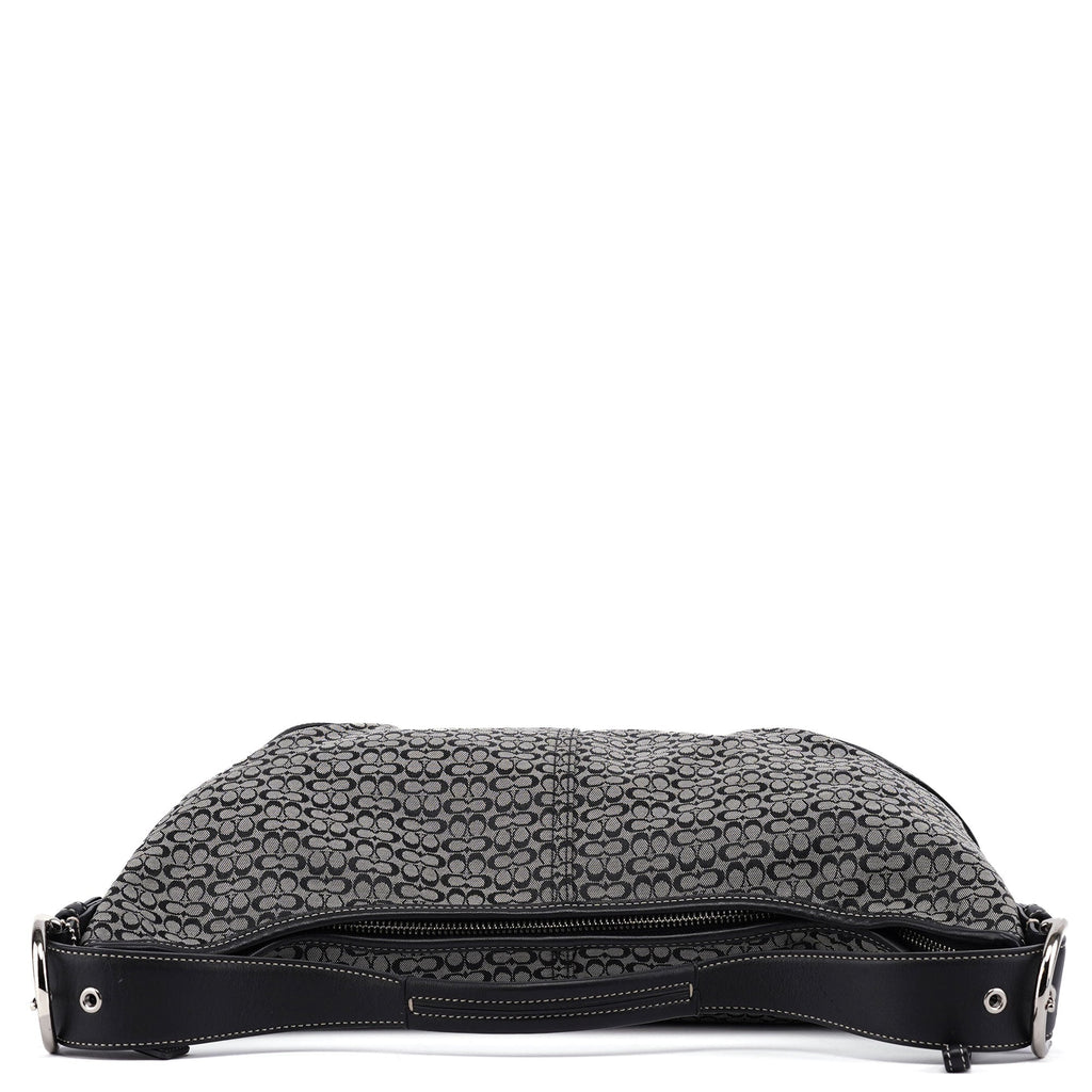 6026 Grey Signature C Hobo Shoulder Bag