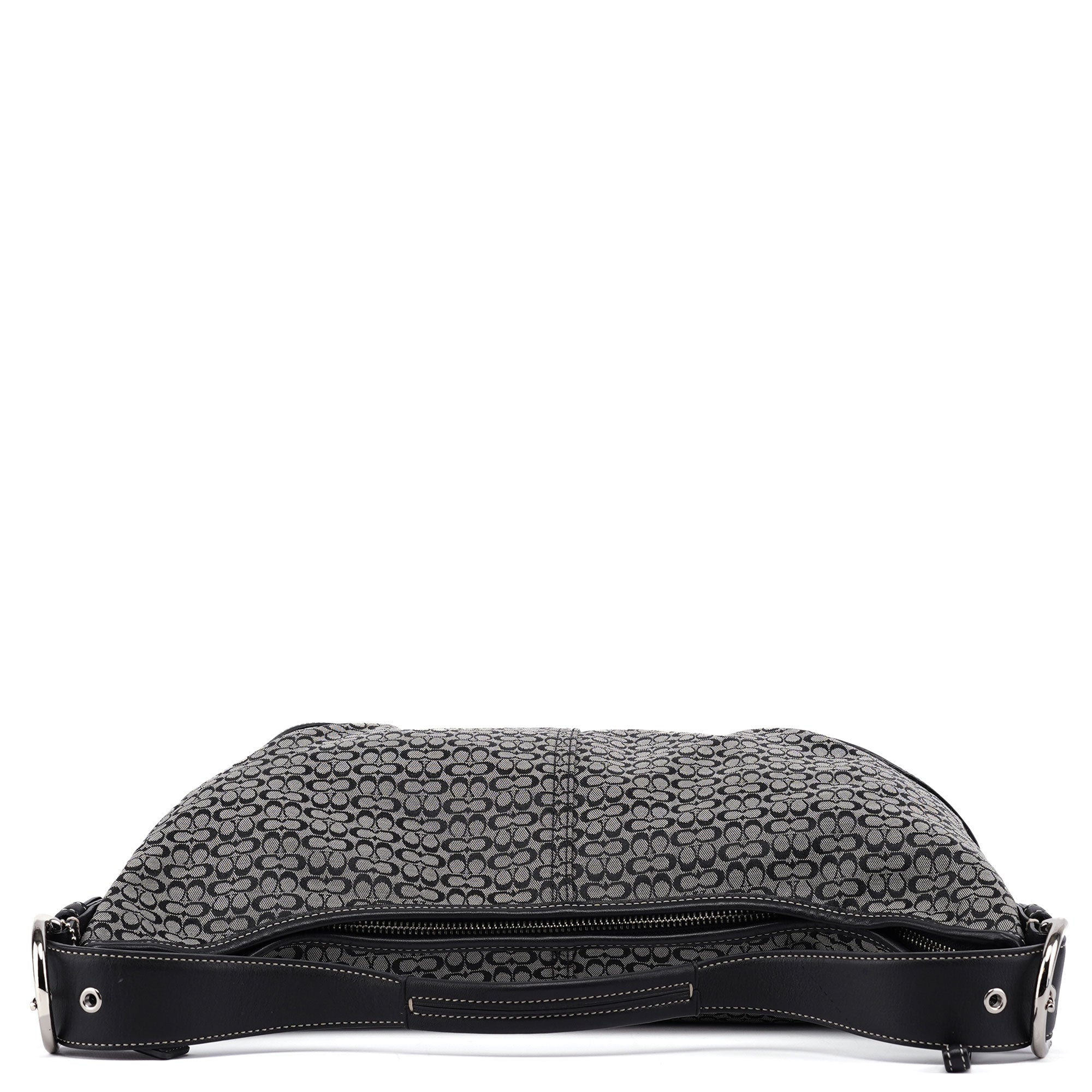 6026 Grey Signature C Hobo Shoulder Bag