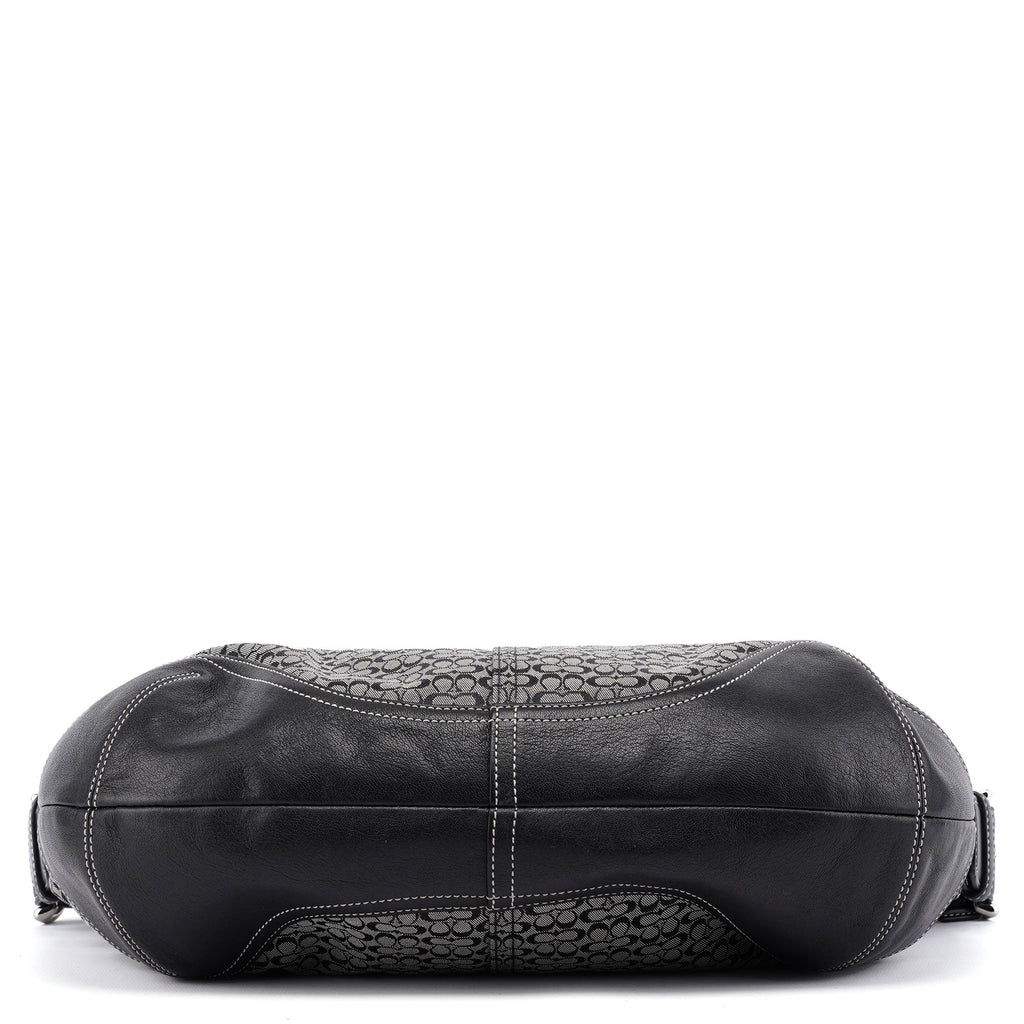 6026 Grey Signature C Hobo Shoulder Bag