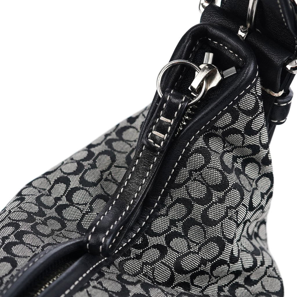 6026 Grey Signature C Hobo Shoulder Bag