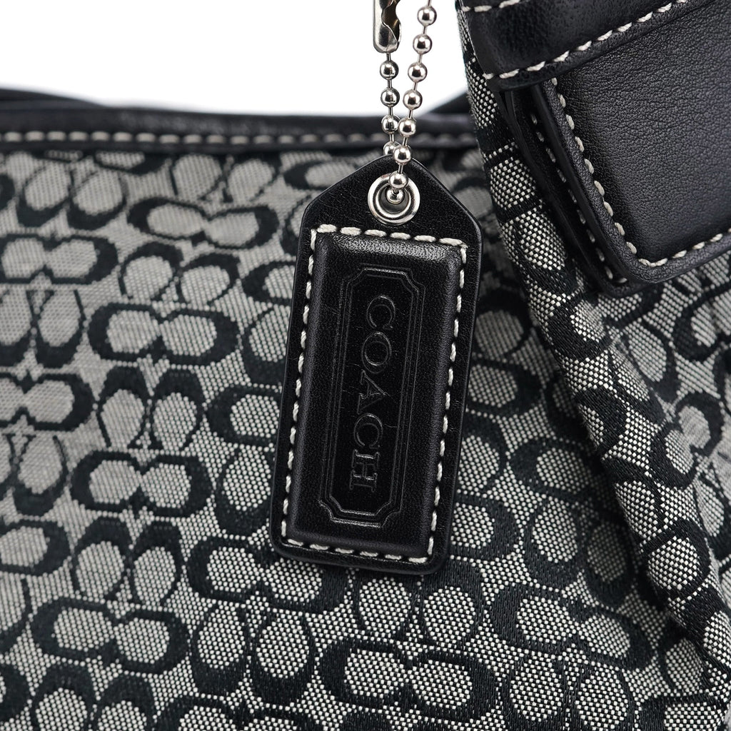 6026 Grey Signature C Hobo Shoulder Bag