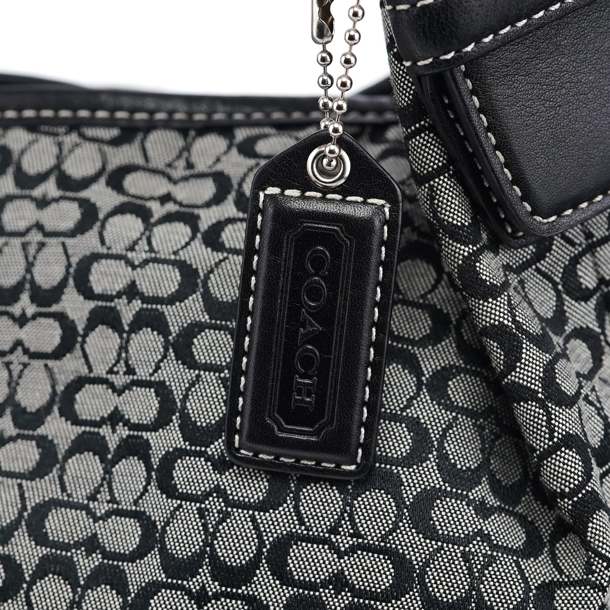 6026 Grey Signature C Hobo Shoulder Bag