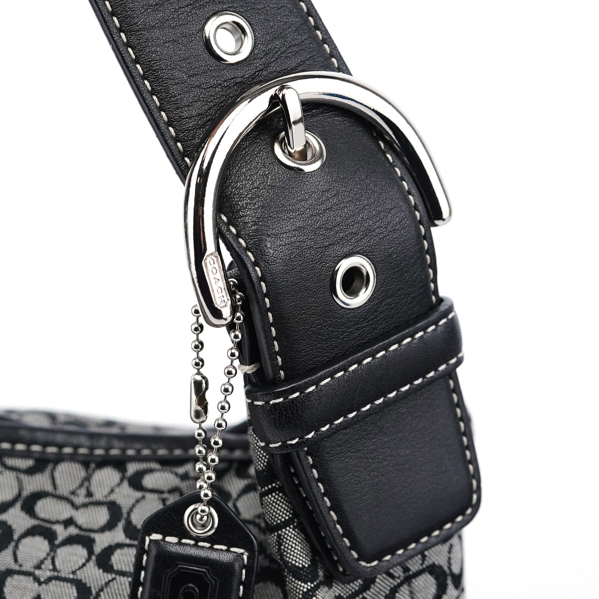 6026 Grey Signature C Hobo Shoulder Bag