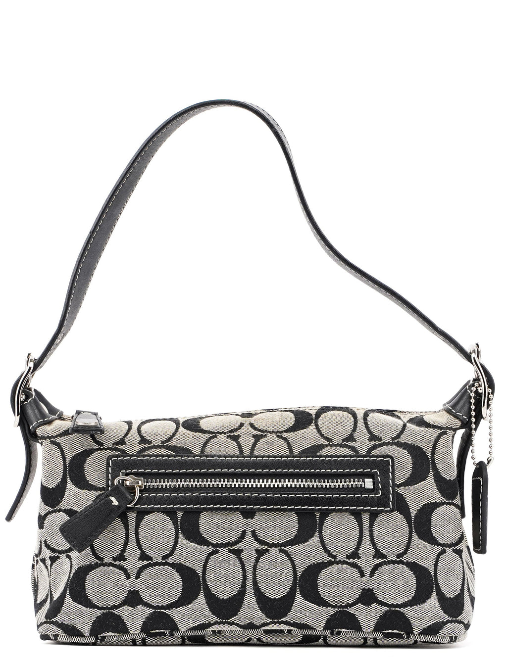 6044 Grey Signature C Demi Shoulder Bag