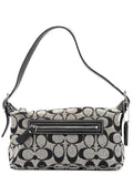6044 Grey Signature C Demi Shoulder Bag