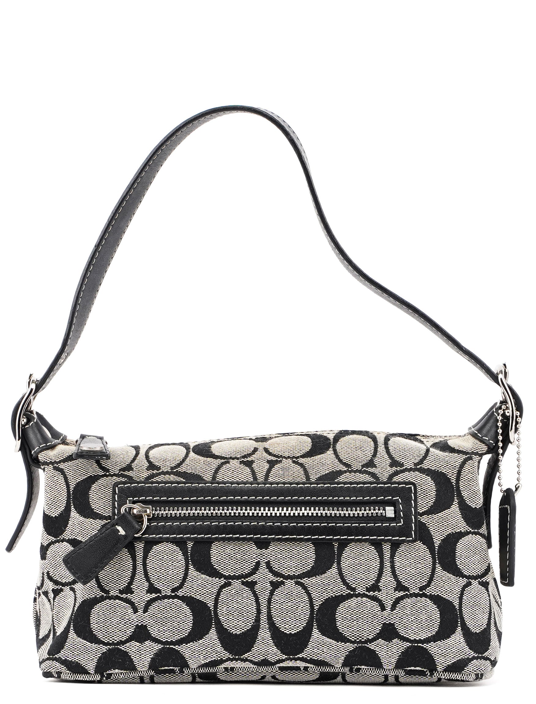 6044 Grey Signature C Demi Shoulder Bag