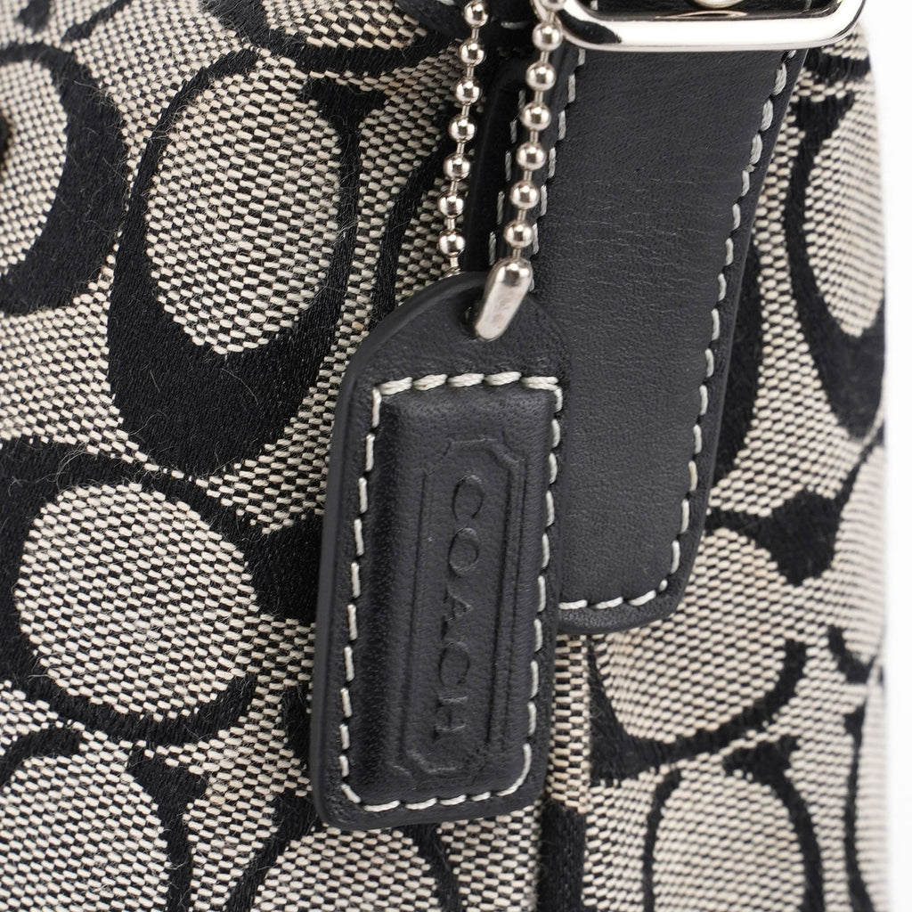 6044 Grey Signature C Demi Shoulder Bag