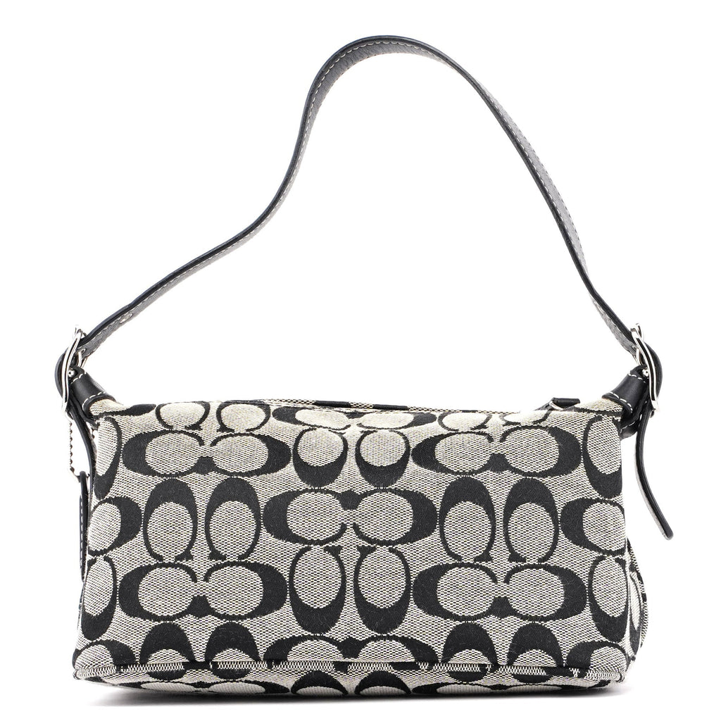 6044 Grey Signature C Demi Shoulder Bag