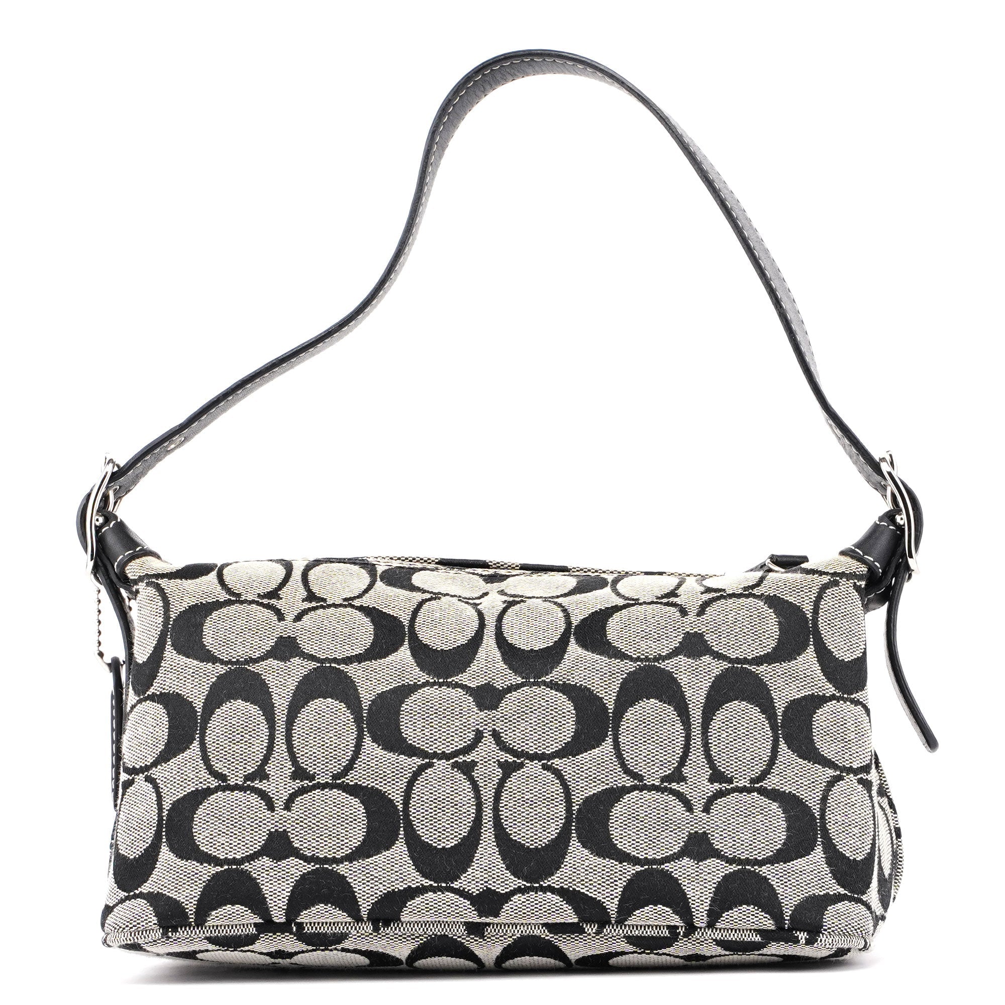 6044 Grey Signature C Demi Shoulder Bag