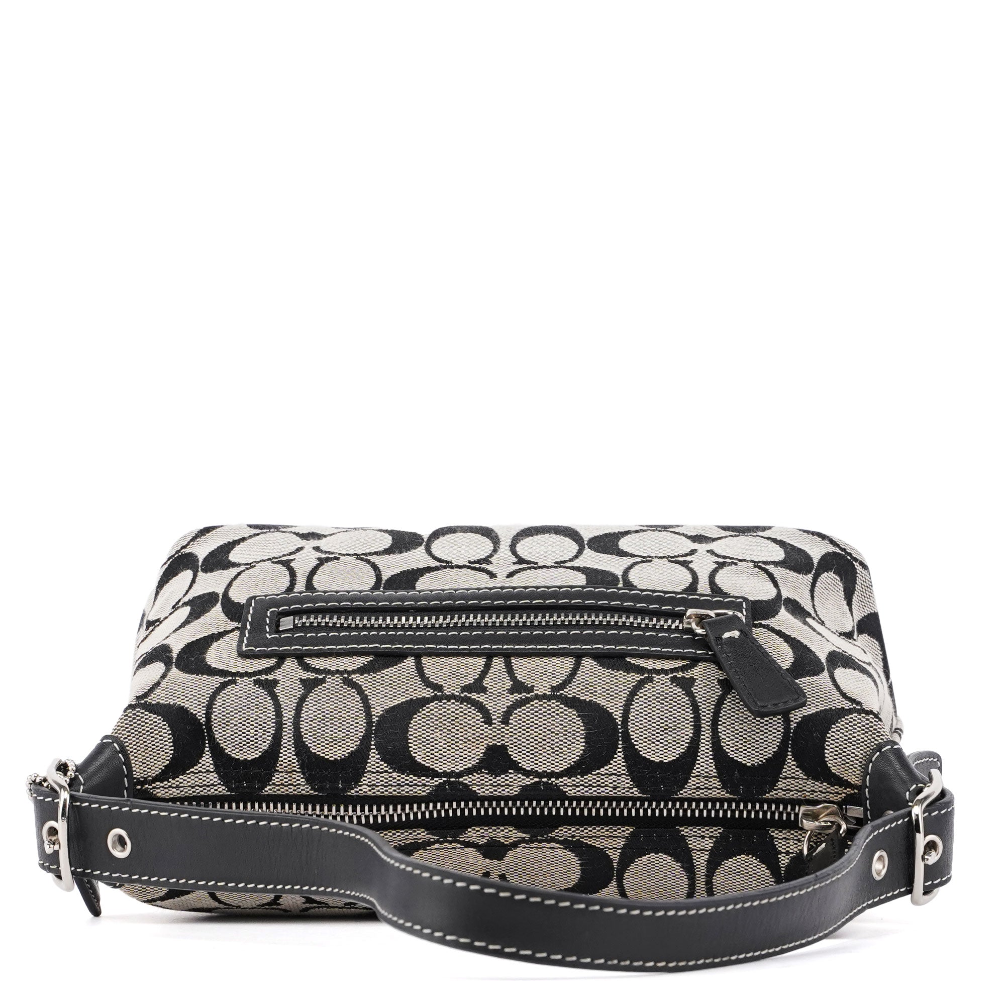 6044 Grey Signature C Demi Shoulder Bag