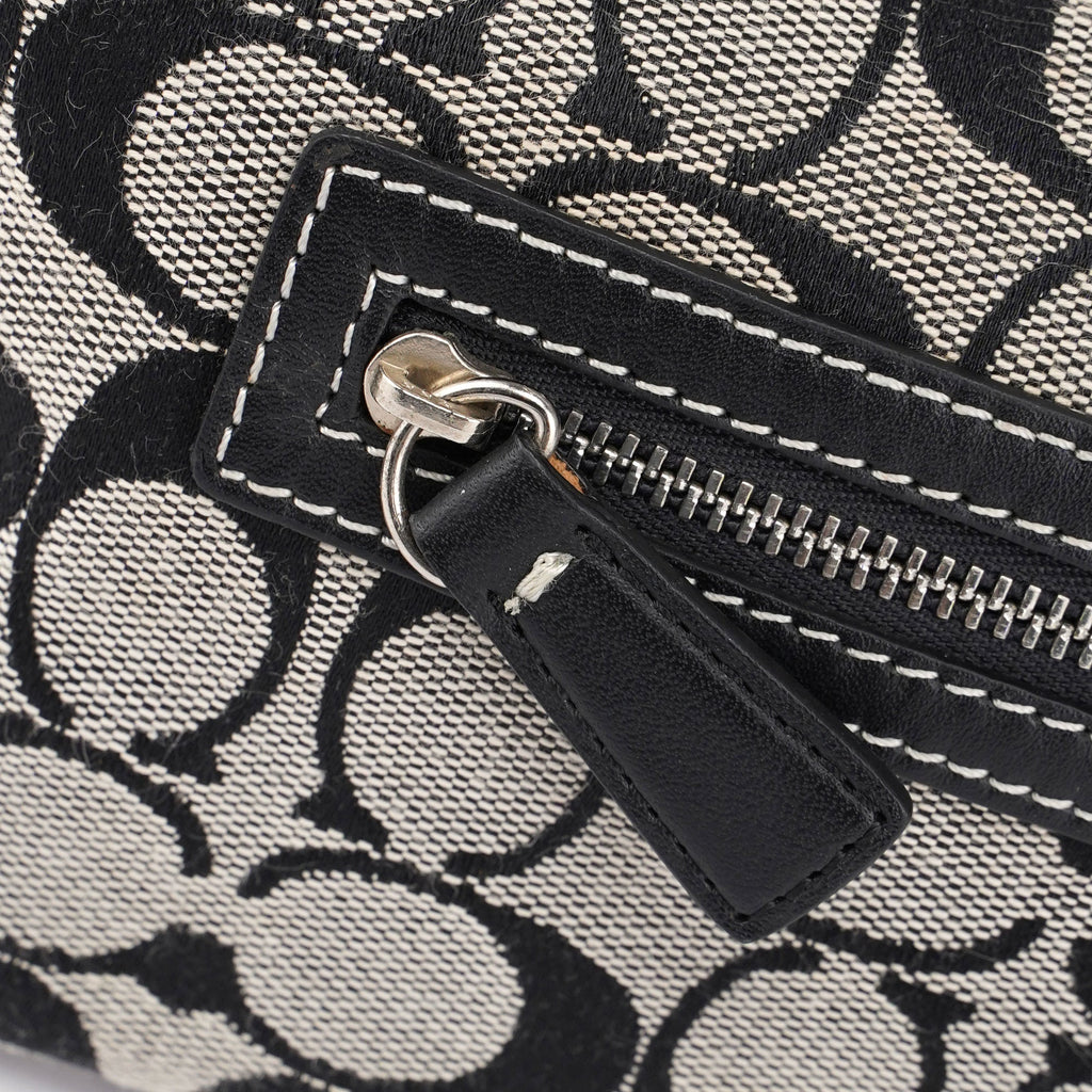 6044 Grey Signature C Demi Shoulder Bag