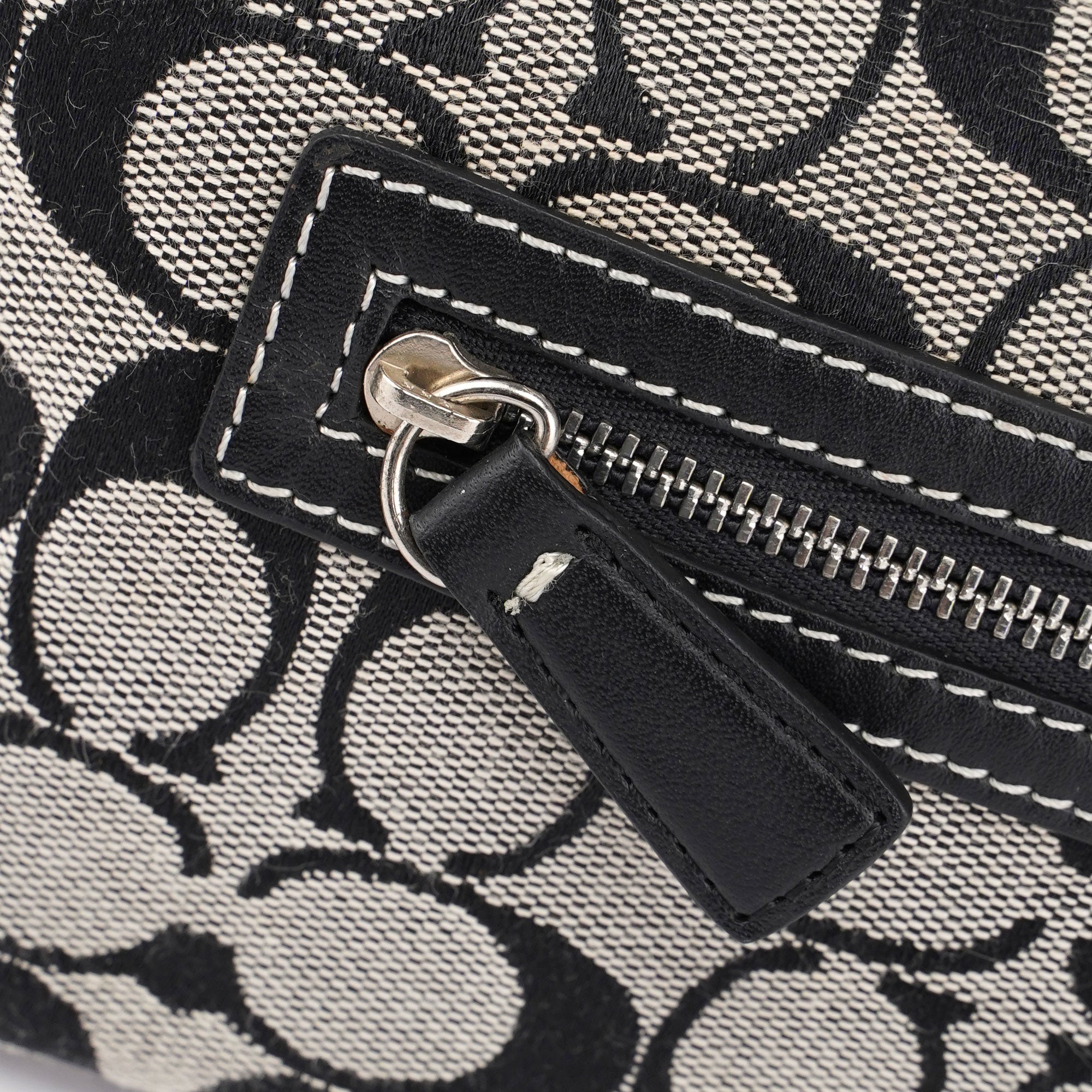 6044 Grey Signature C Demi Shoulder Bag