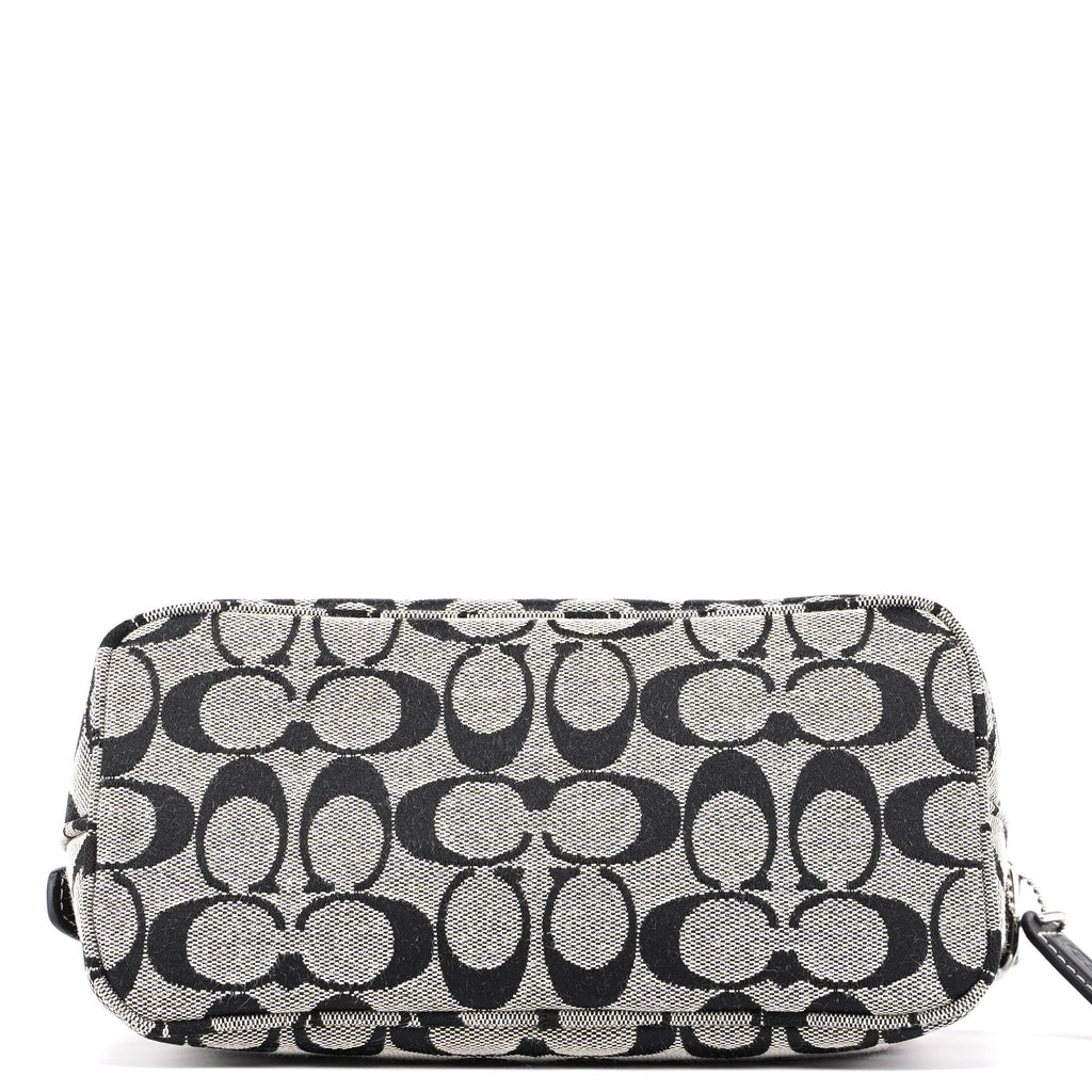 6044 Grey Signature C Demi Shoulder Bag