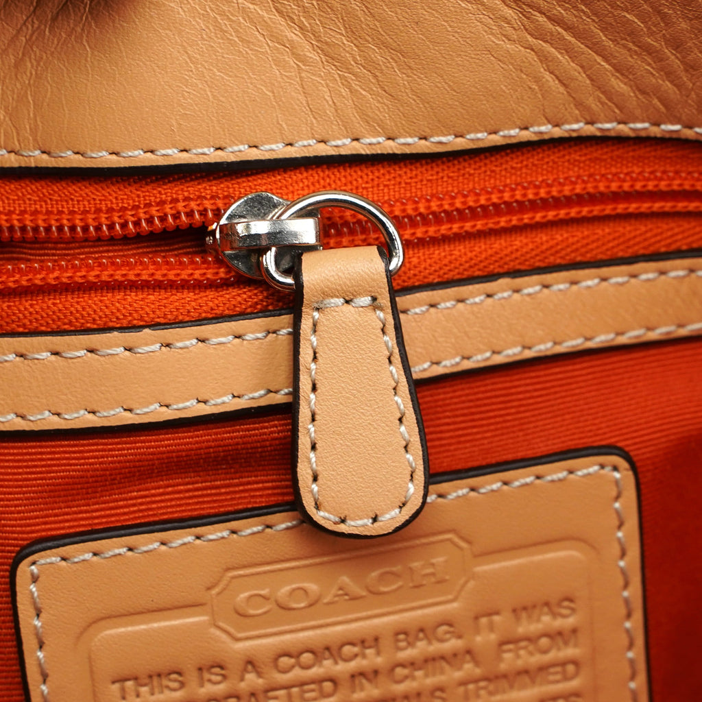 6091 Beige Signature C Hobo Shoulder Bag