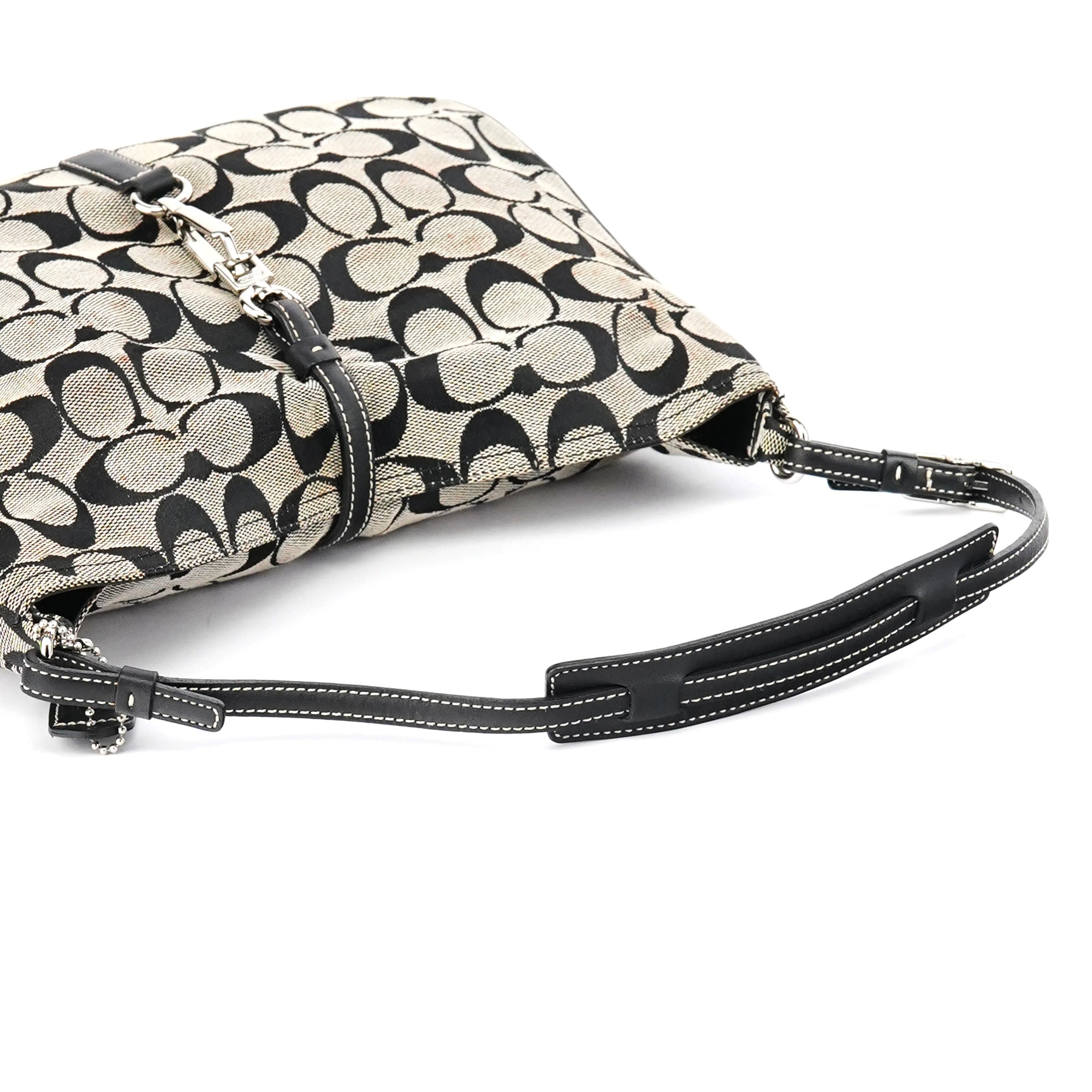 6091 Grey Canvas Soho Shoulder Bag