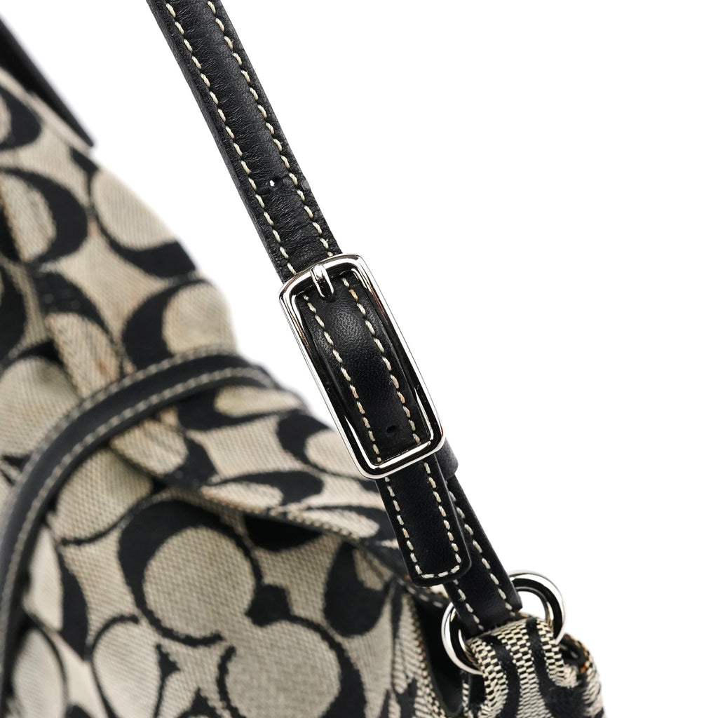 6091 Grey Canvas Soho Shoulder Bag