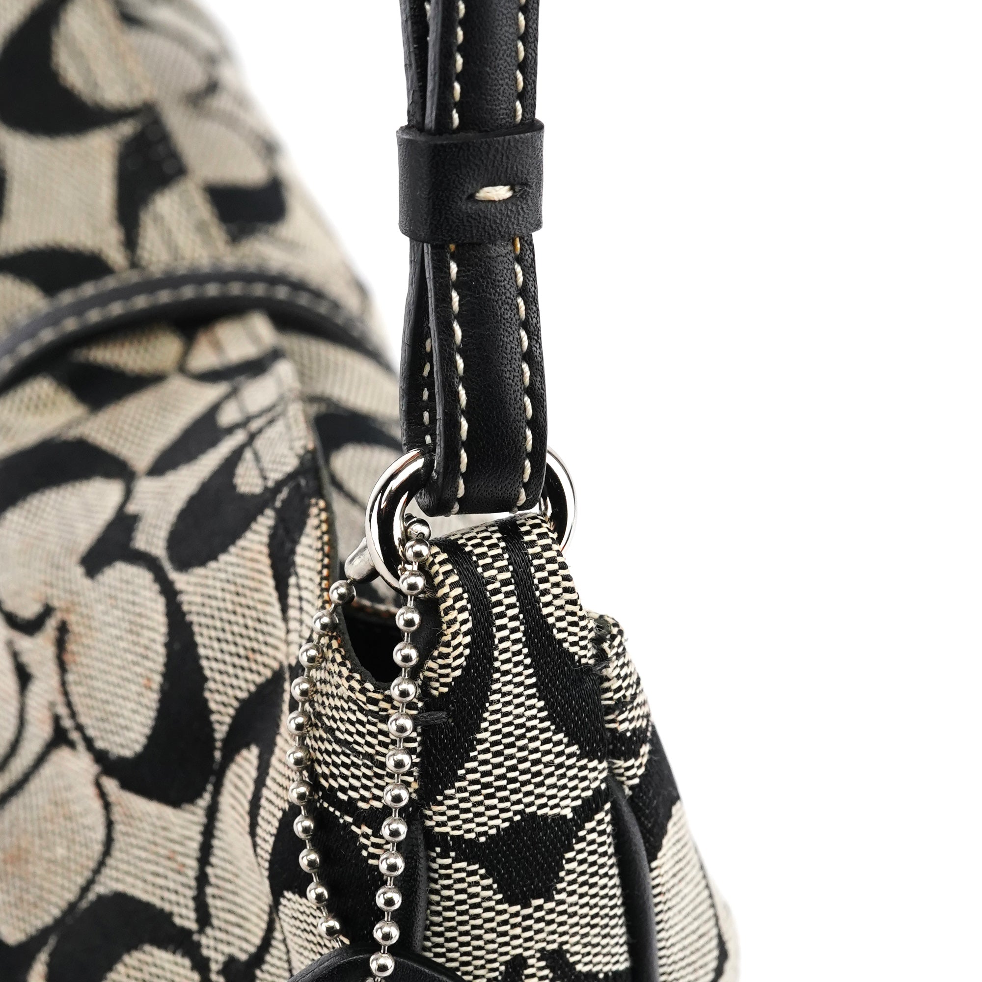 6091 Grey Canvas Soho Shoulder Bag