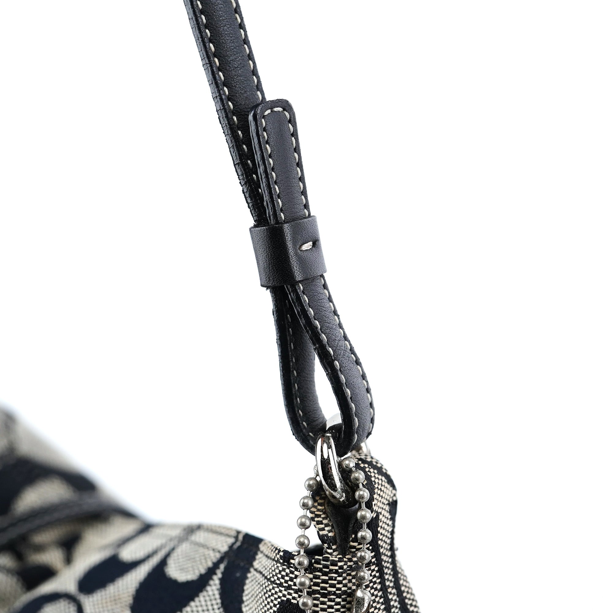 6091 Grey Signature C Hobo Shoulder Bag