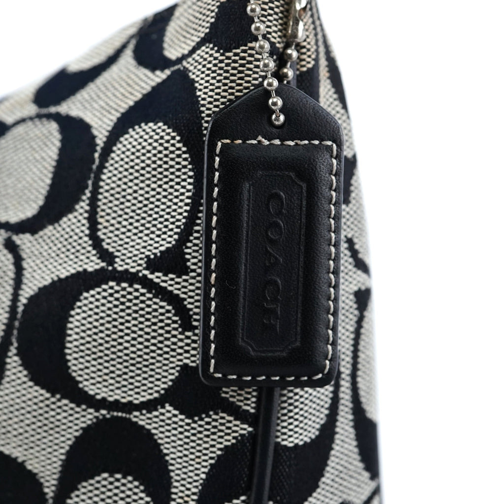 6091 Grey Signature C Hobo Shoulder Bag