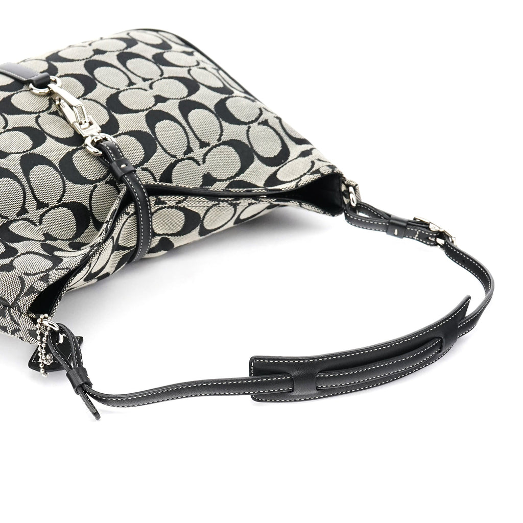 6091 Grey Signature C Shoulder Bag