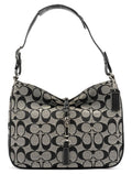6091 Grey Signature C Shoulder Bag