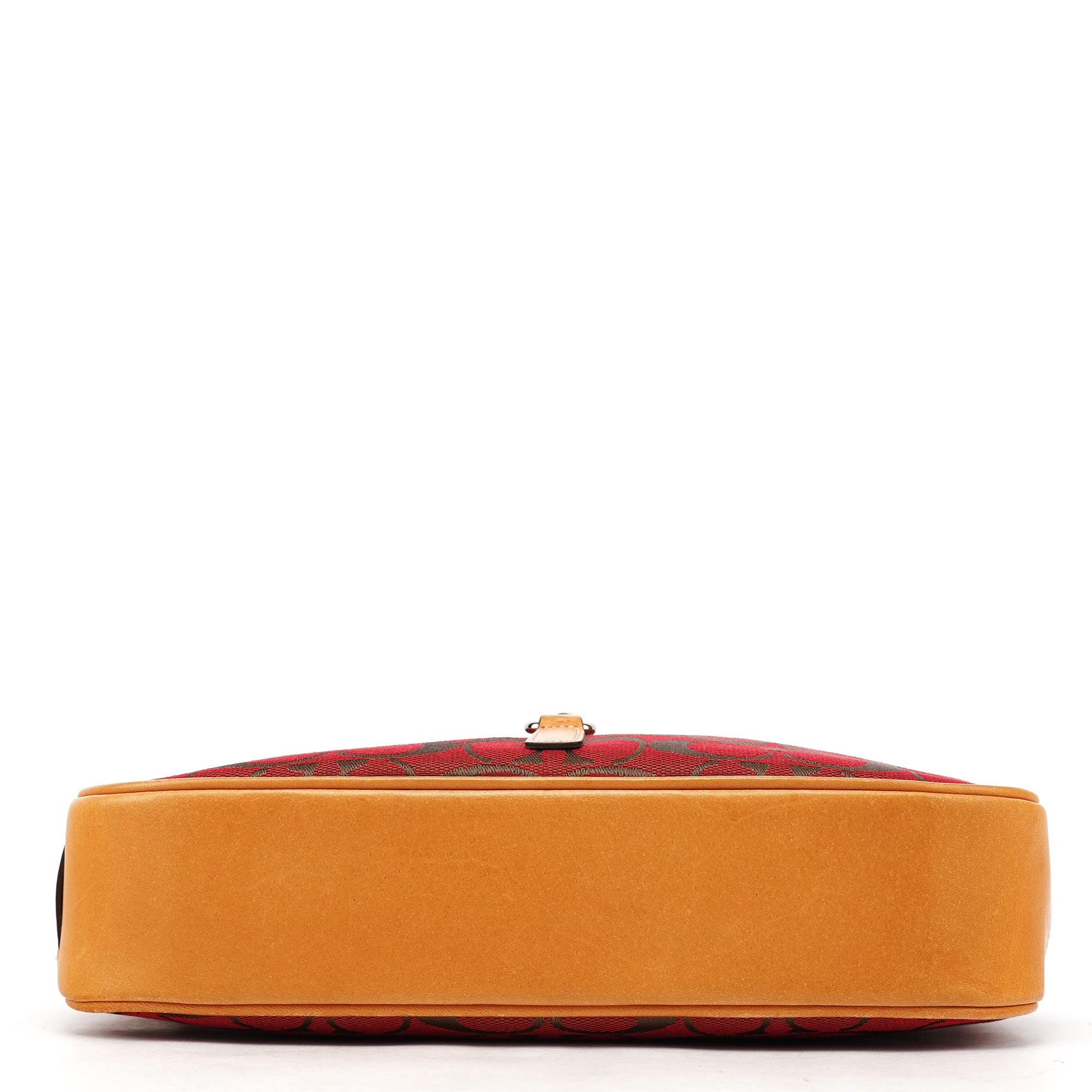 6091 Red Signature Canvas Hobo Bag