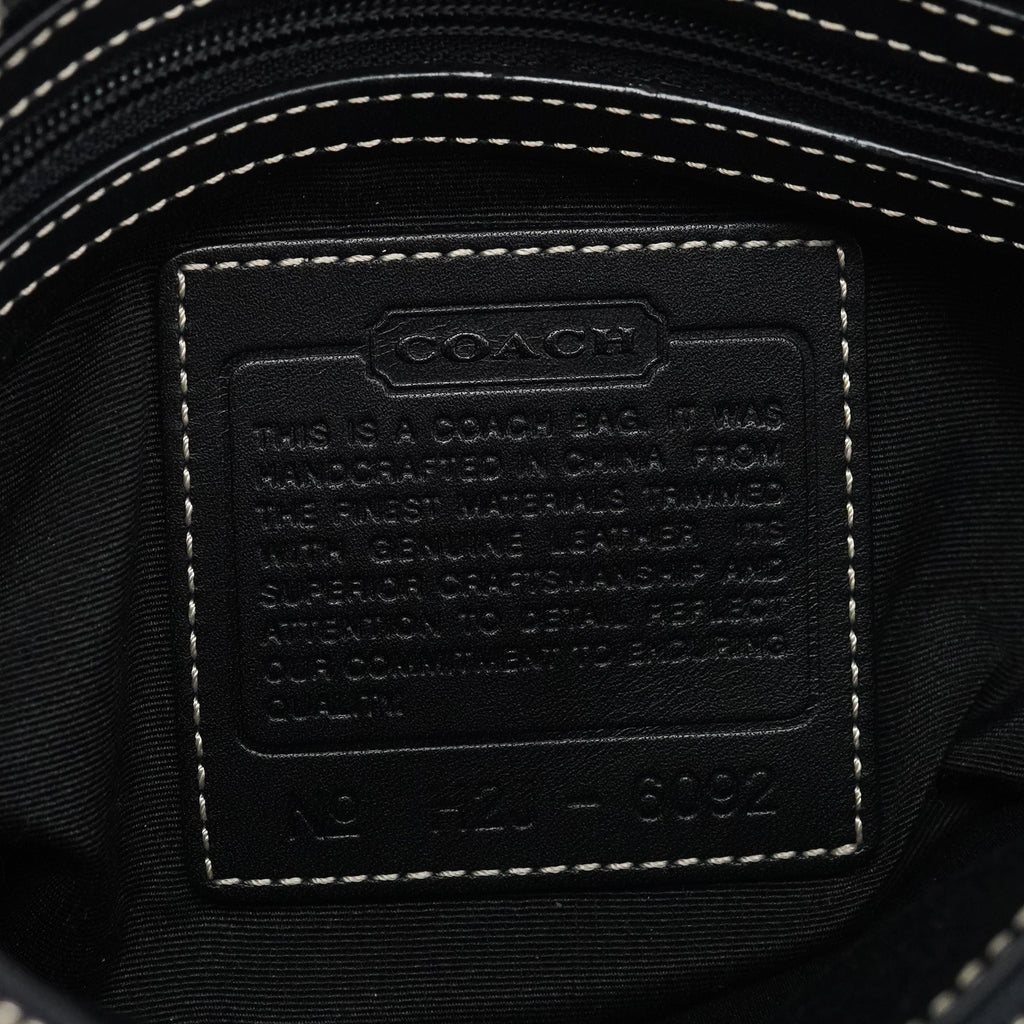 6092 Grey Black Signature Tote Bag