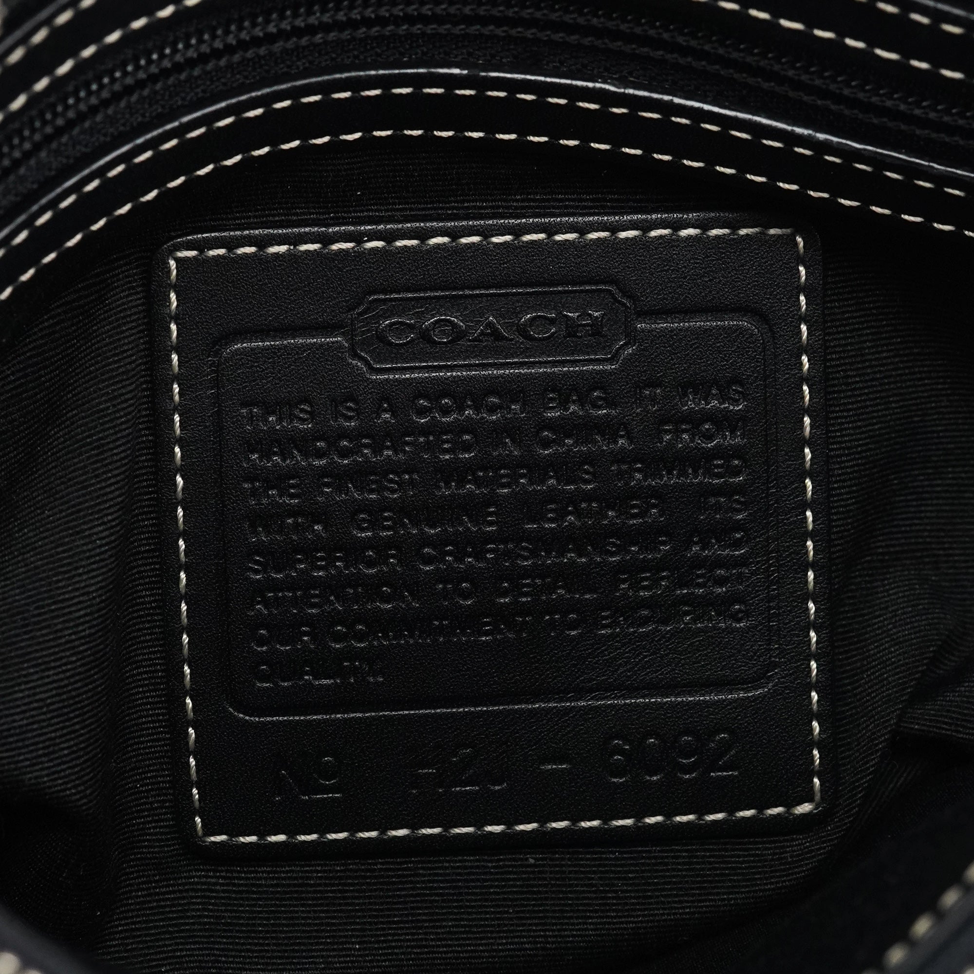 6092 Grey Black Signature Tote Bag