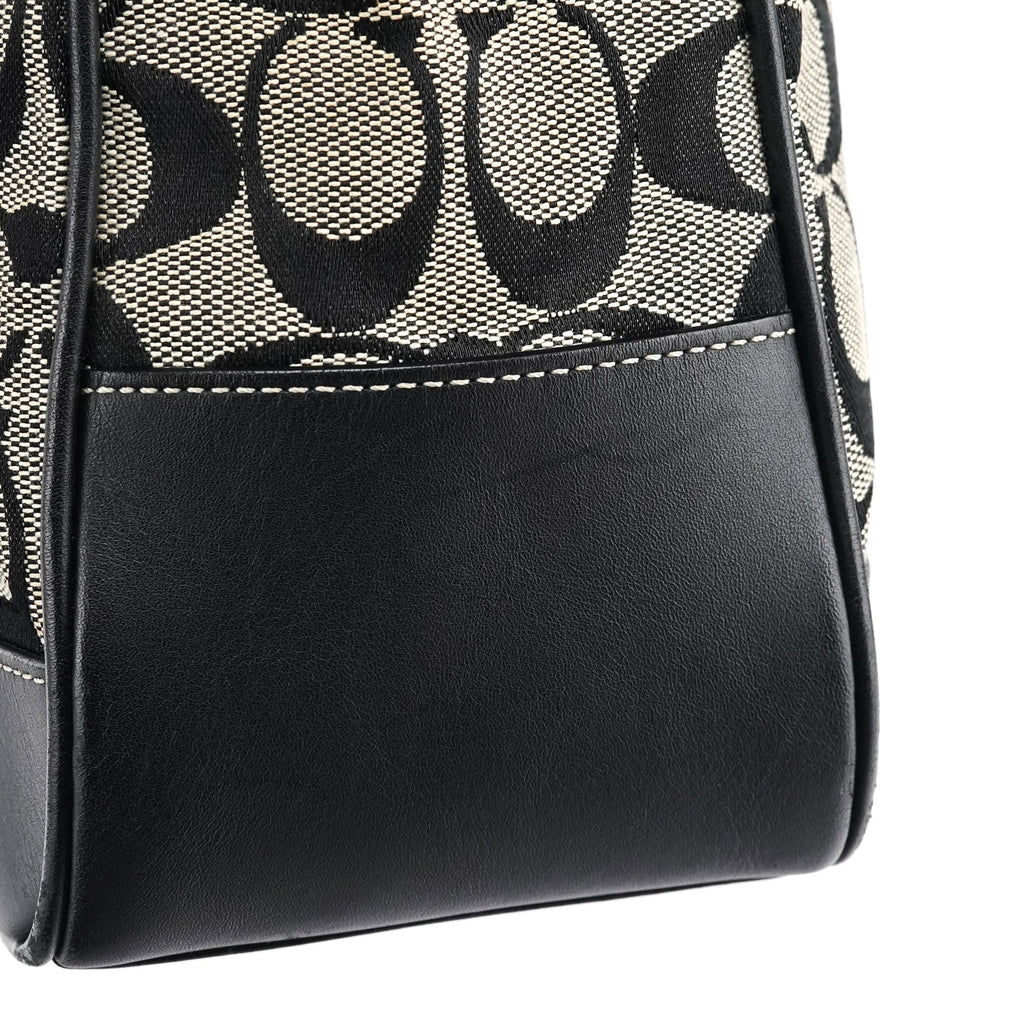 6092 Grey Black Signature Tote Bag