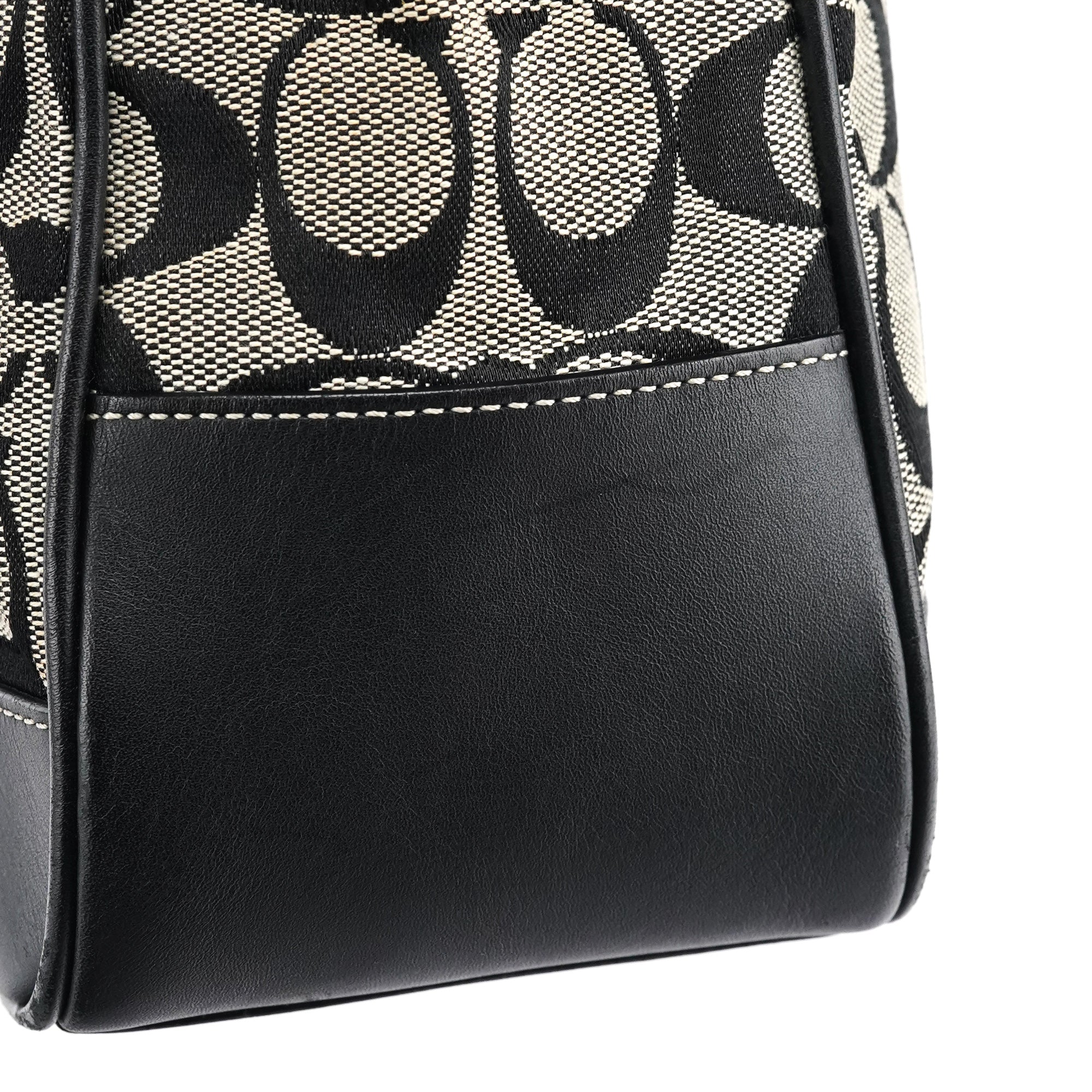 6092 Grey Black Signature Tote Bag