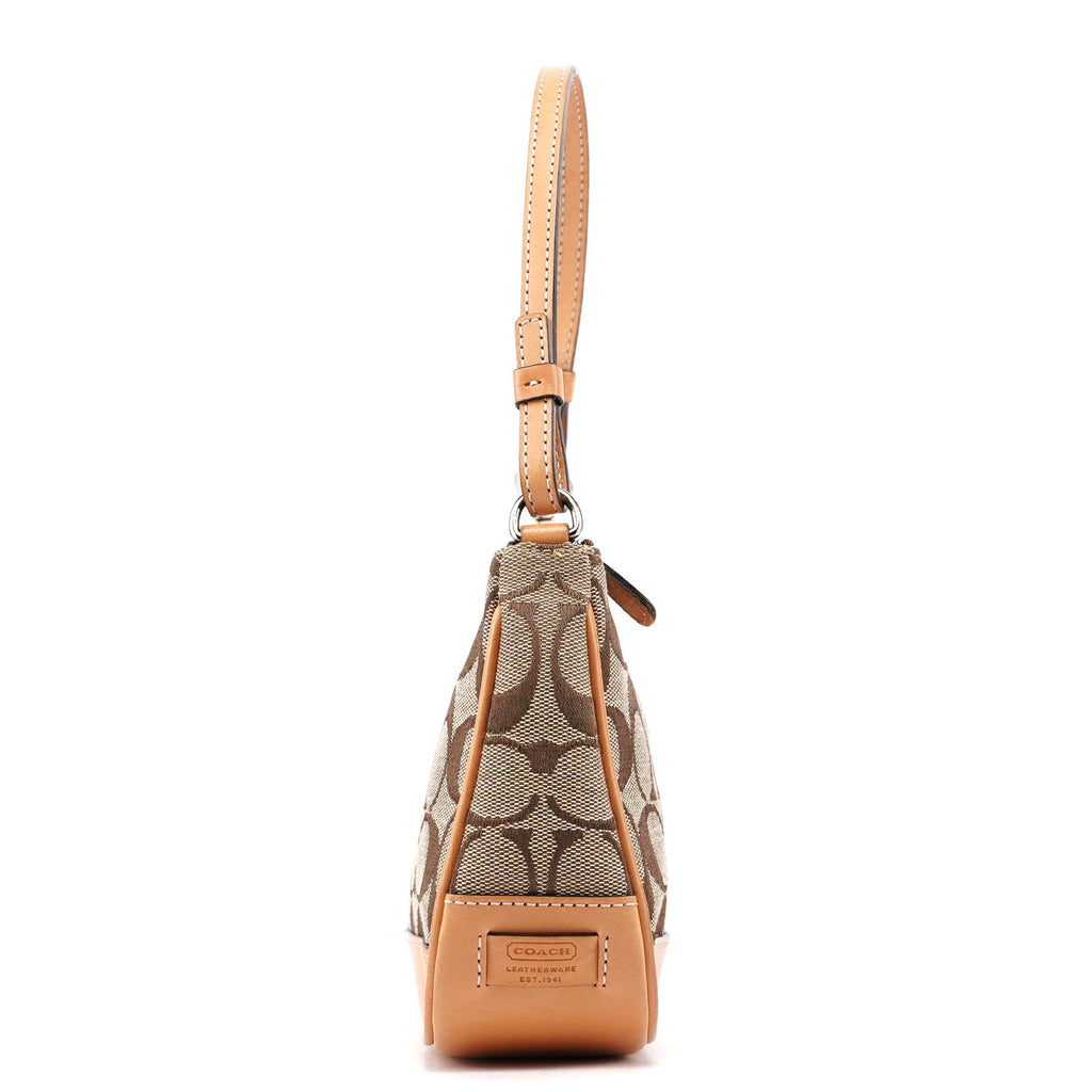 6094 Beige Signature C Demi Shoulder Bag