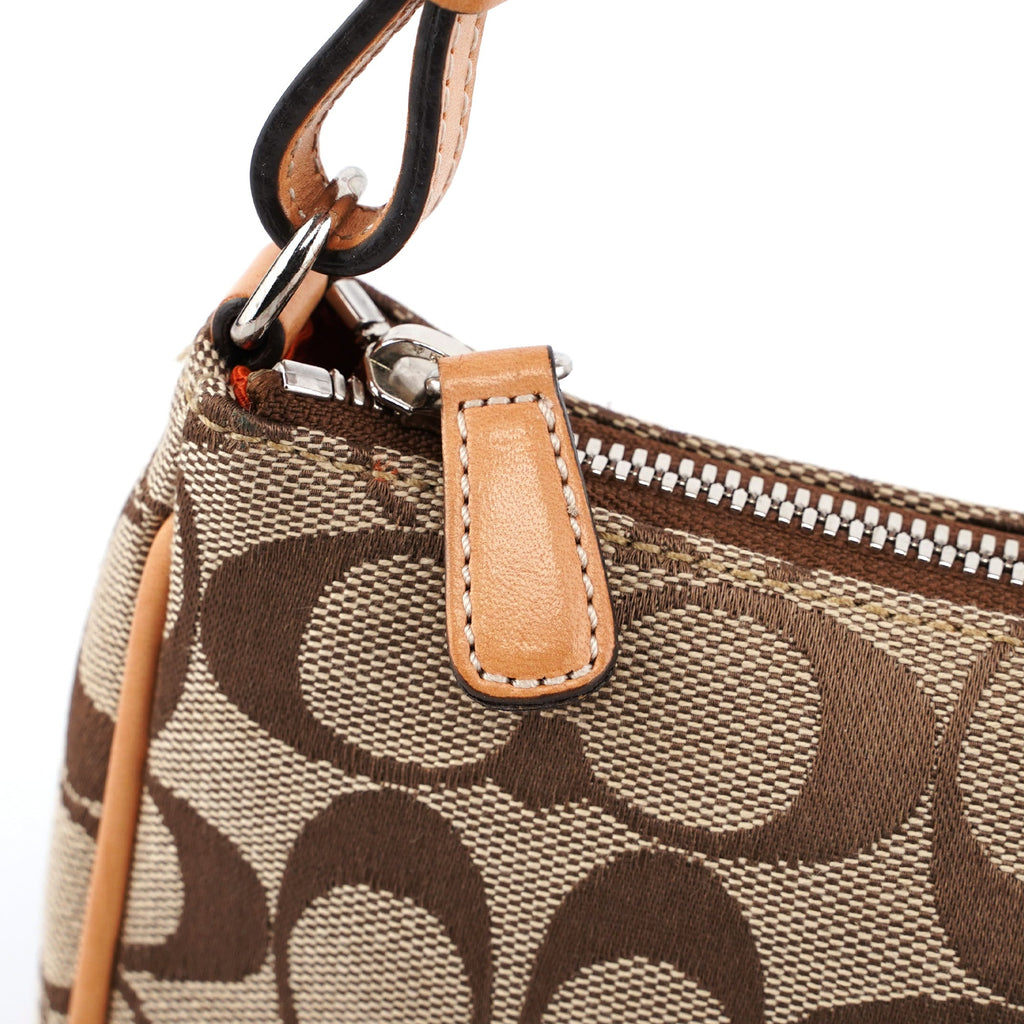 6094 Beige Signature C Demi Shoulder Bag