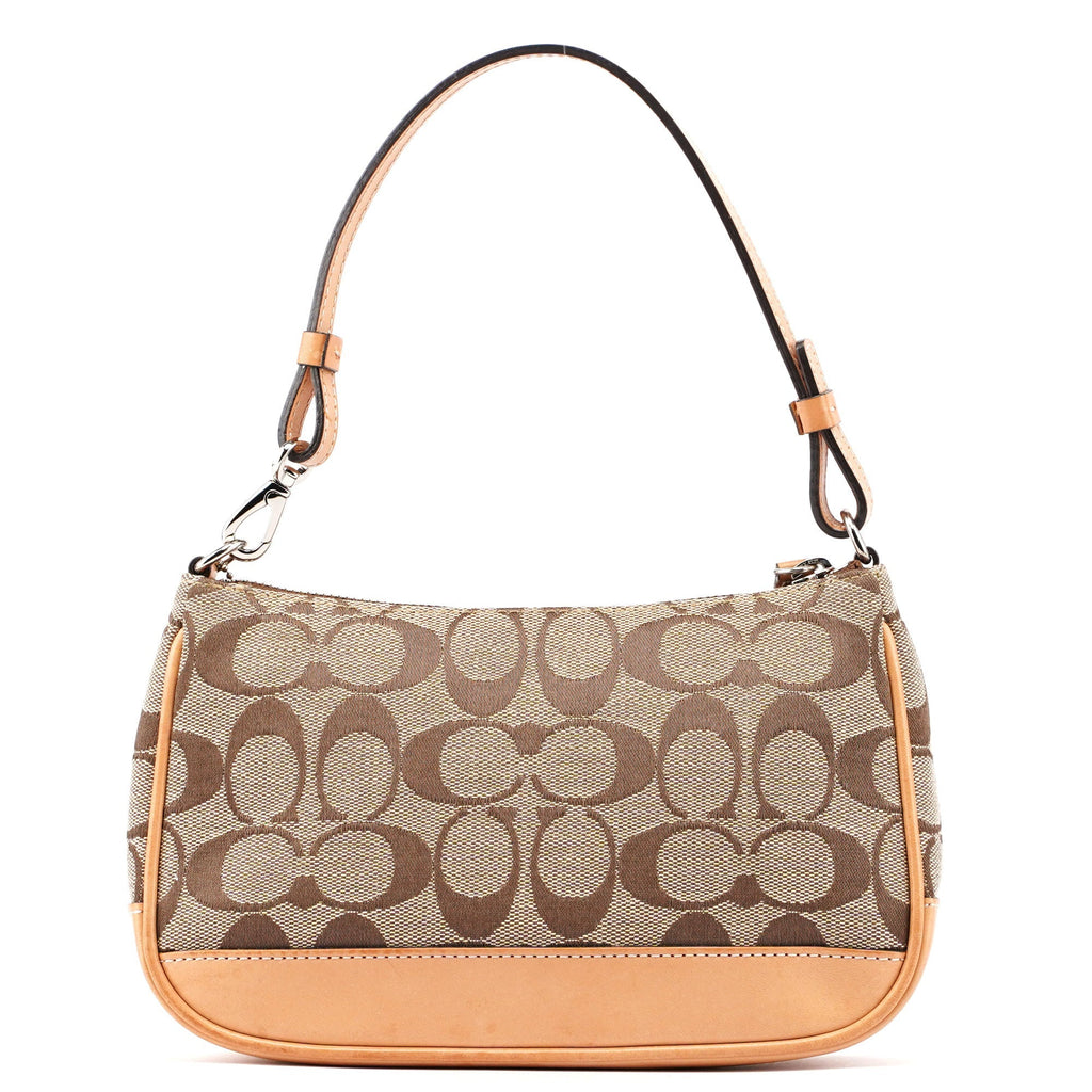 6094 Beige Signature C Demi Shoulder Bag