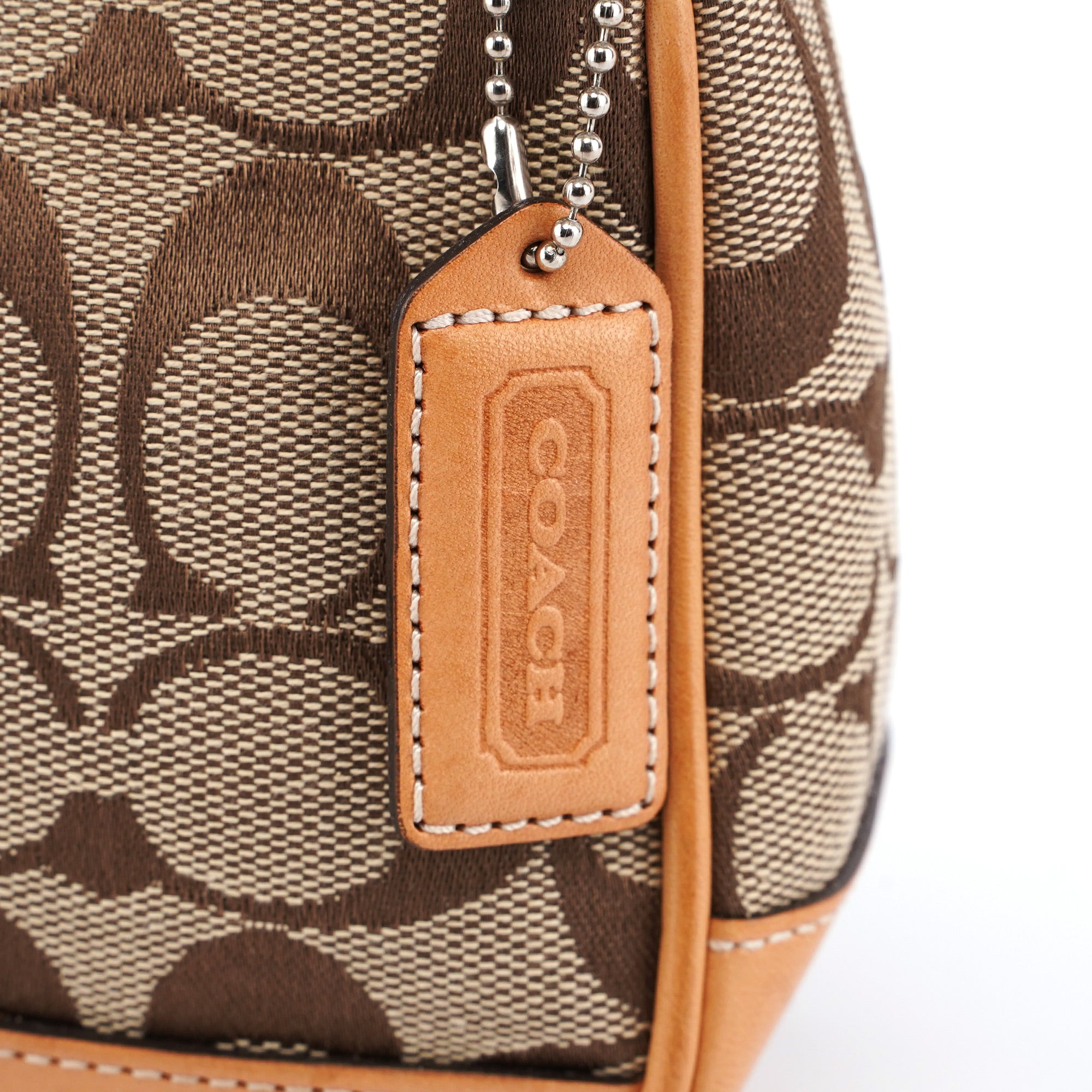 6094 Beige Signature C Demi Shoulder Bag