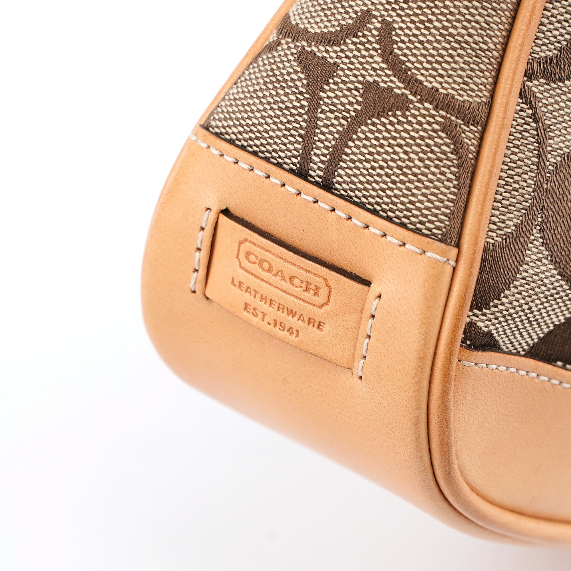 6094 Beige Signature C Demi Shoulder Bag